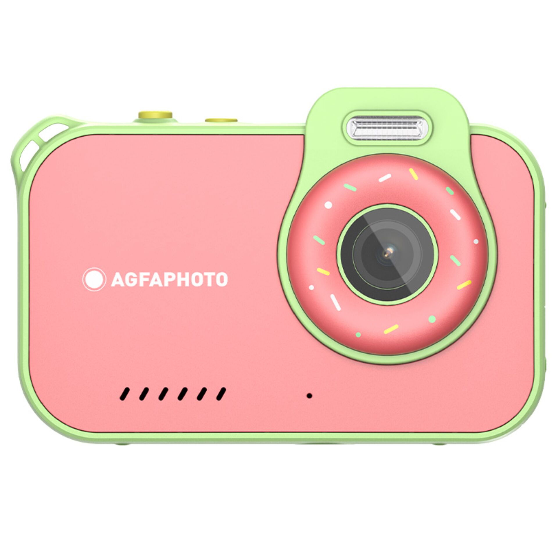 Kinderkamera, Camcorder, Pink camera, Rosa Grün, Objektiv mit Ring