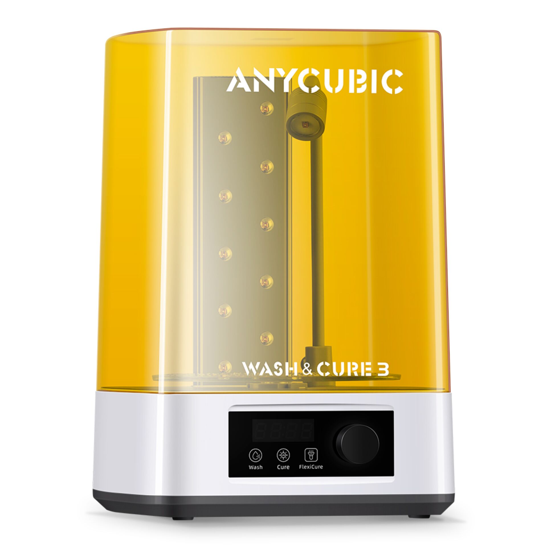 UV-C-Sanitizer, Wasch- & Heilungsgerät 3, LED-Licht, transparenter gelber Deckel, digitale Bedienungspaneele