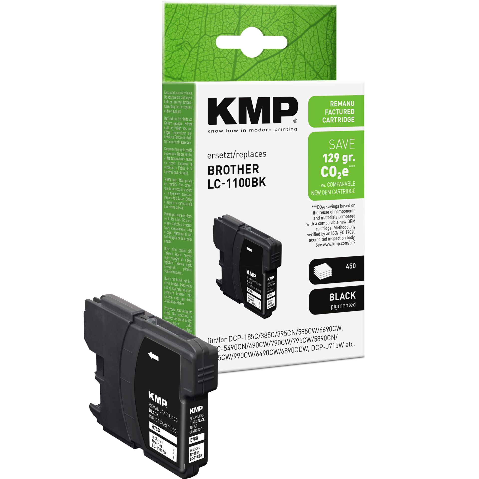 Adapter, Elektronik, Stecker, QR Code, tinte, patrone, imaging, kmp, brother lc-1100bk