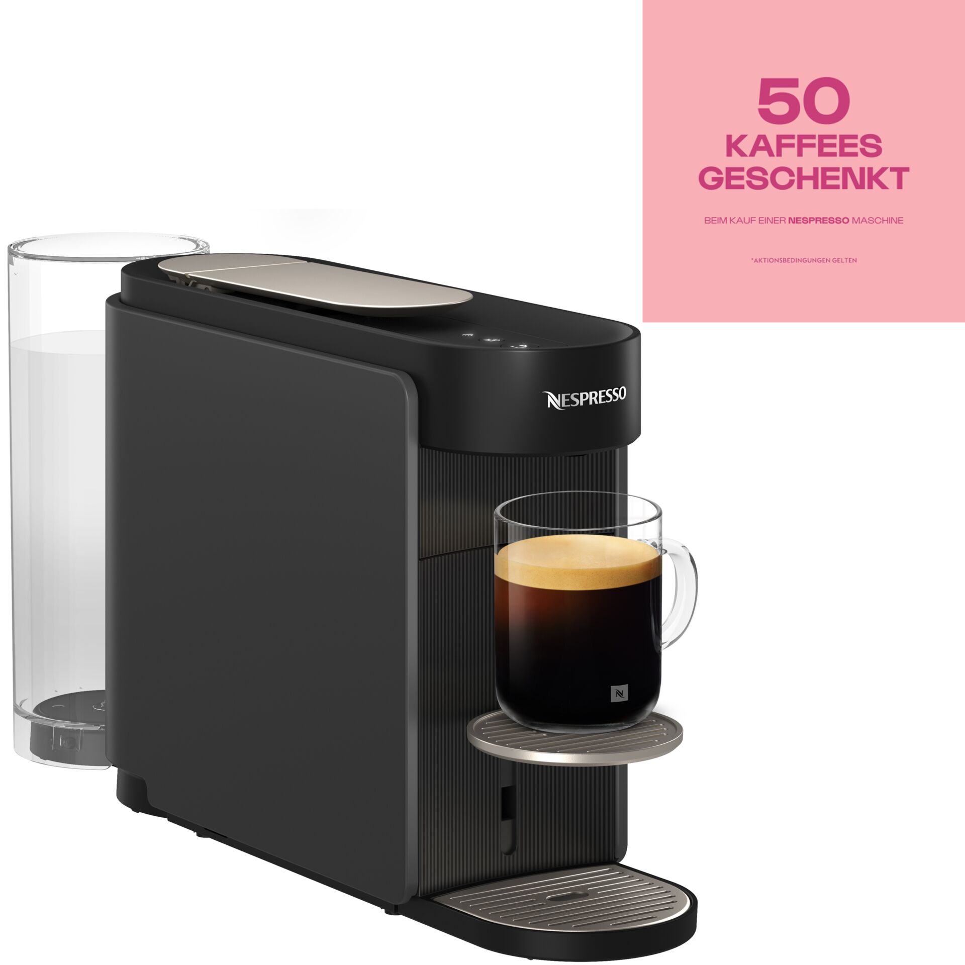 Kaffeemaschine, Espressomaschine, Einzelportion, Brühwasser, Kaffeeausgabe, Kaffeemaschine, Espresso-Maschine, Nespresso, Einzeltassenmaschine, Kaffee-Automat, Kaffeemaschine, Espresso-Kapselmaschine, Einzelportion, Schwarz, Tassenhalterung