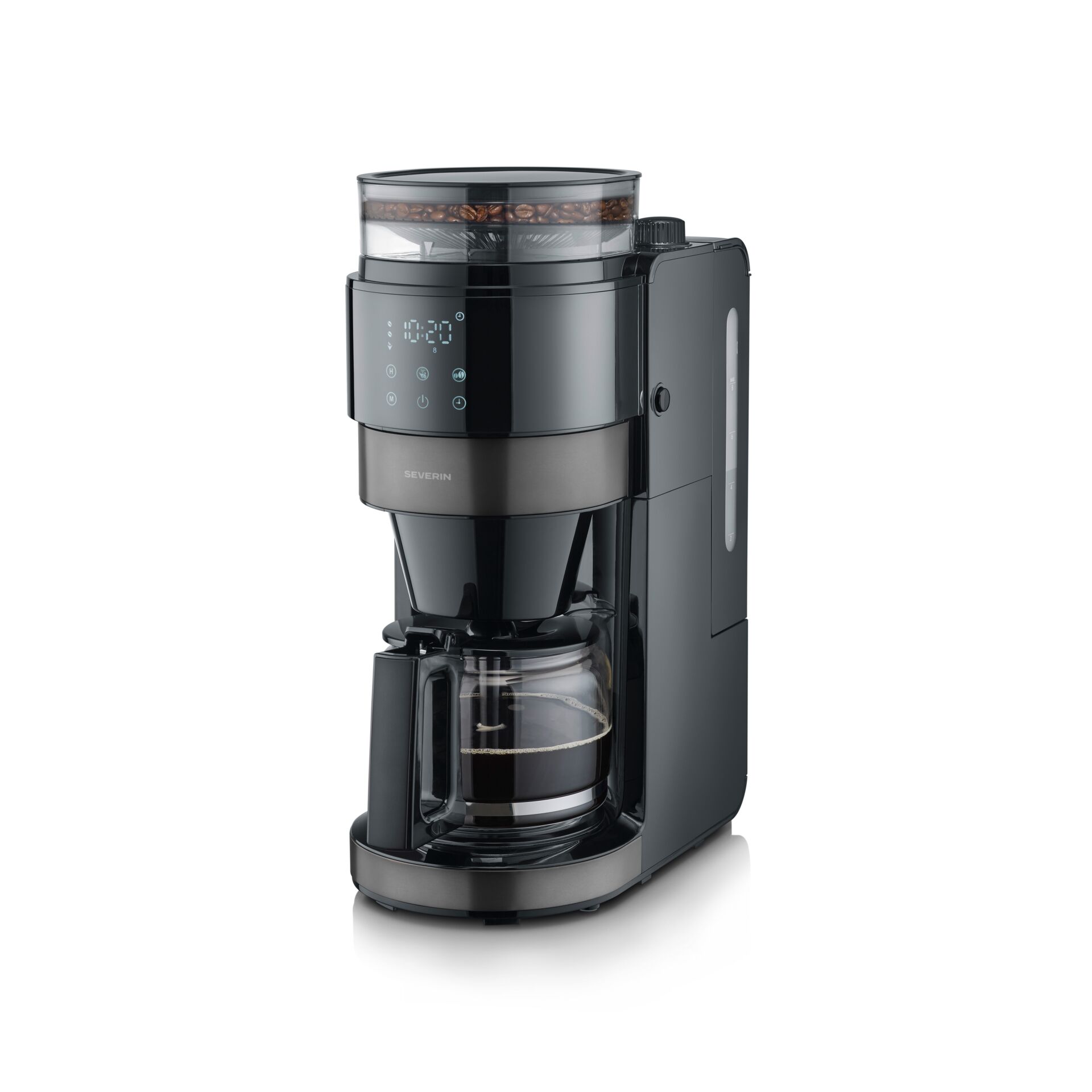 Kaffeemaschine, Kaffeeautomat, Filterkaffeemachine, Druckknopfsteuerung, Glaskanne
