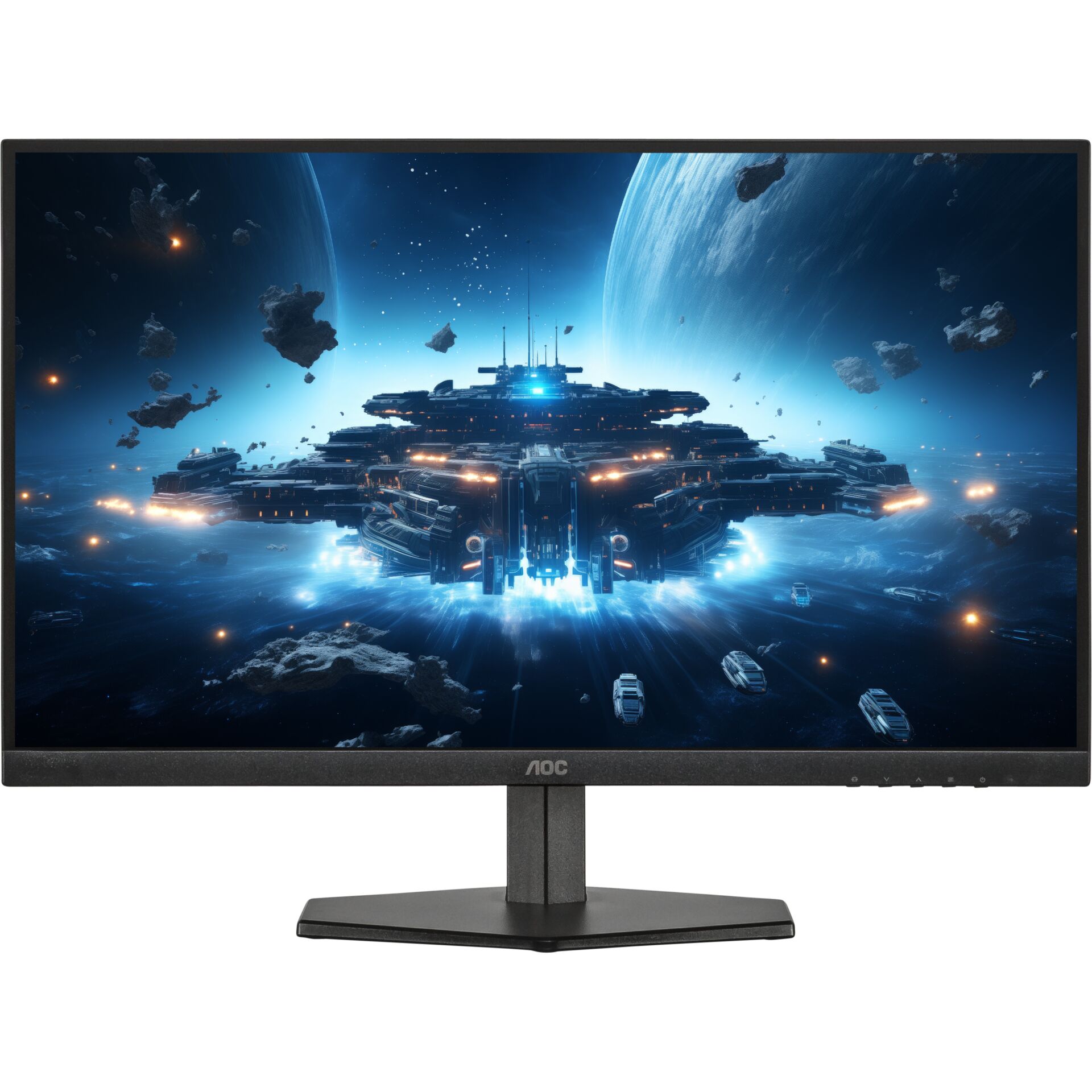 Monitore, Display, Gaming-Monitor, LED, AOC, monitor, Gaming, außerirdische Szene, Weltraum, LED-Leuchte