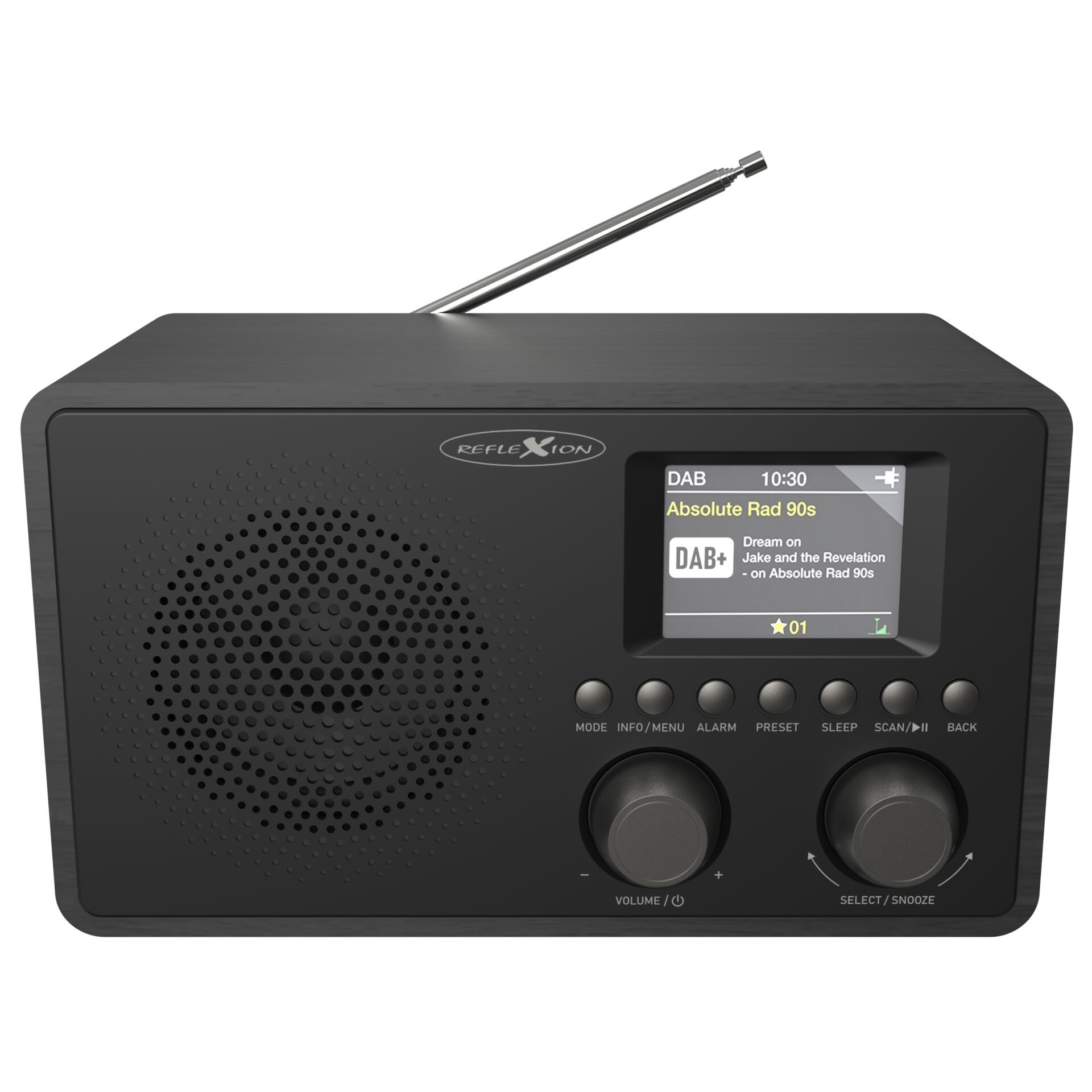 radio, digital display, Lautsprecher, Antenne, Bedienknöpfe