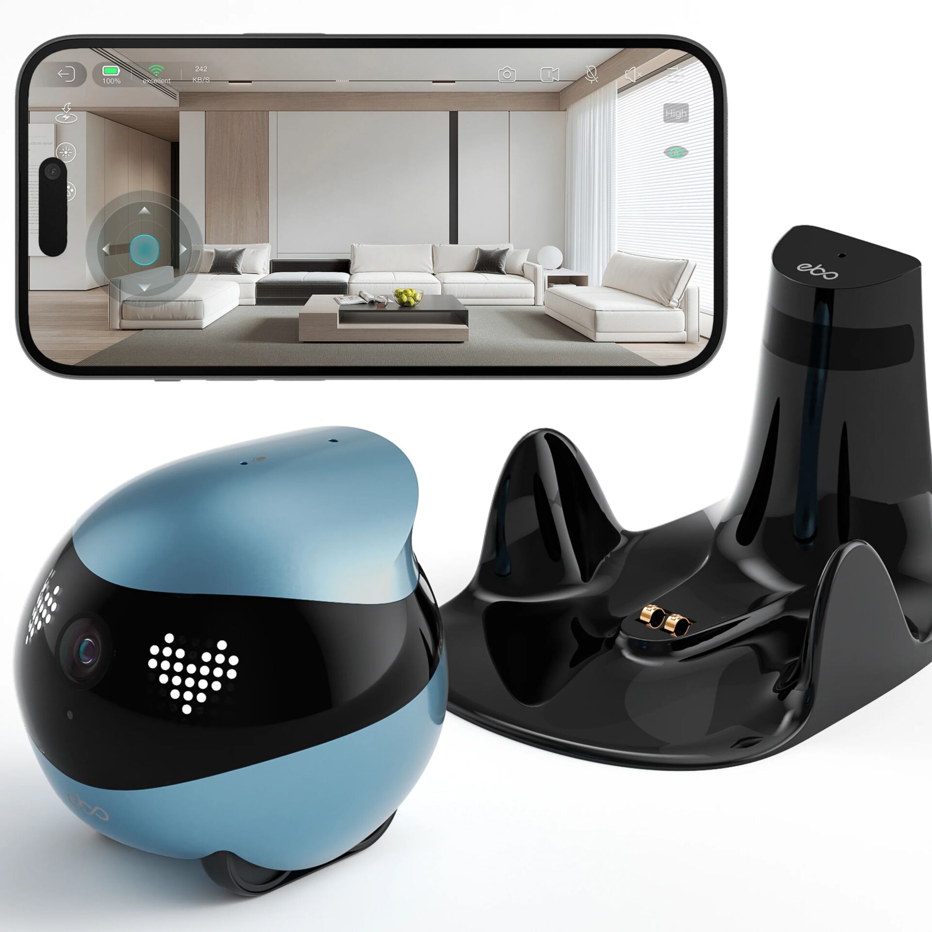 VR-Headset, Smartphone-Anzeige, Wohnzimmer-Setup, Geräte-Zubehör, Sensorik/Technik