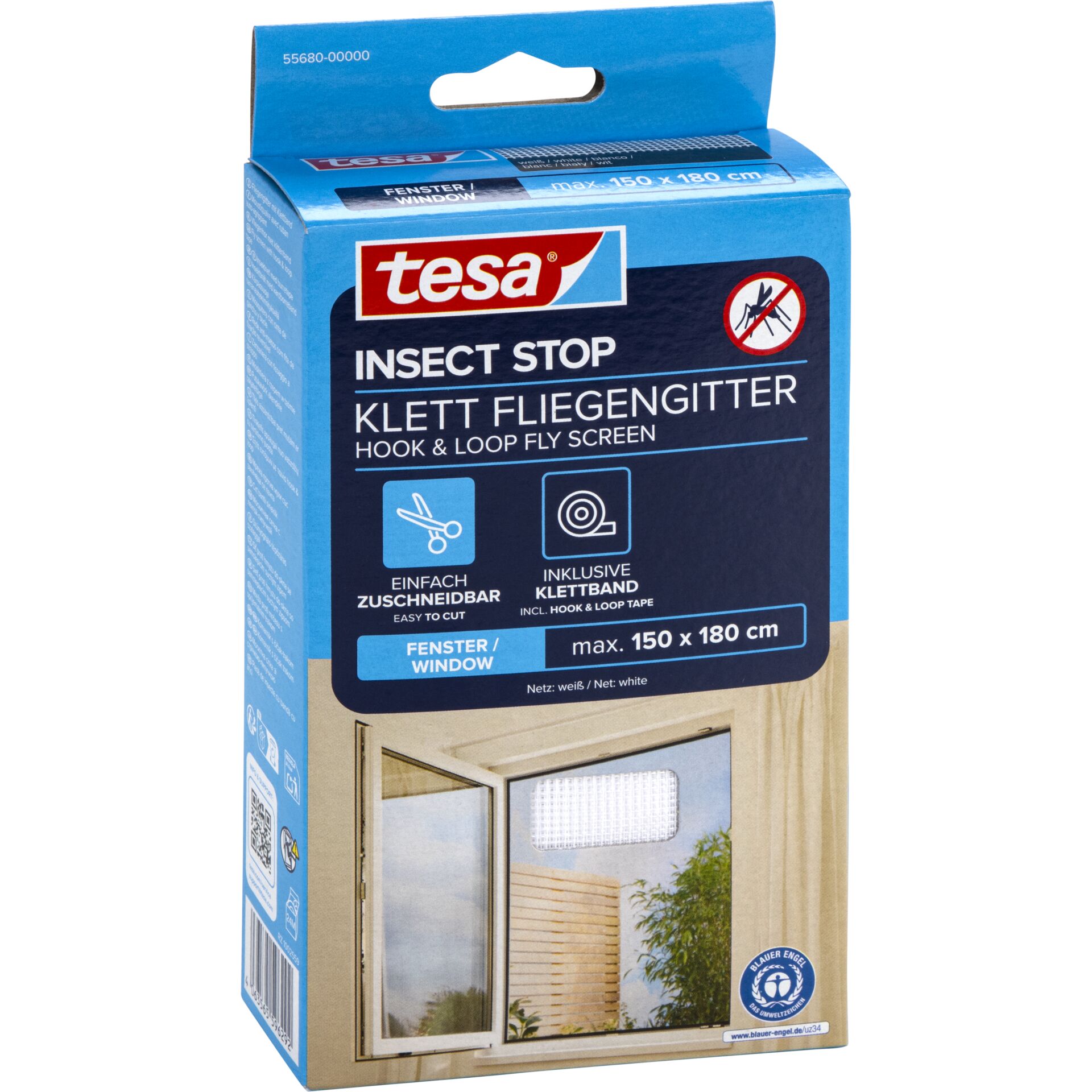 Insektenschutz, Fensterbild, Klett-Fliegengitter, Klettband, Fliegennetz
