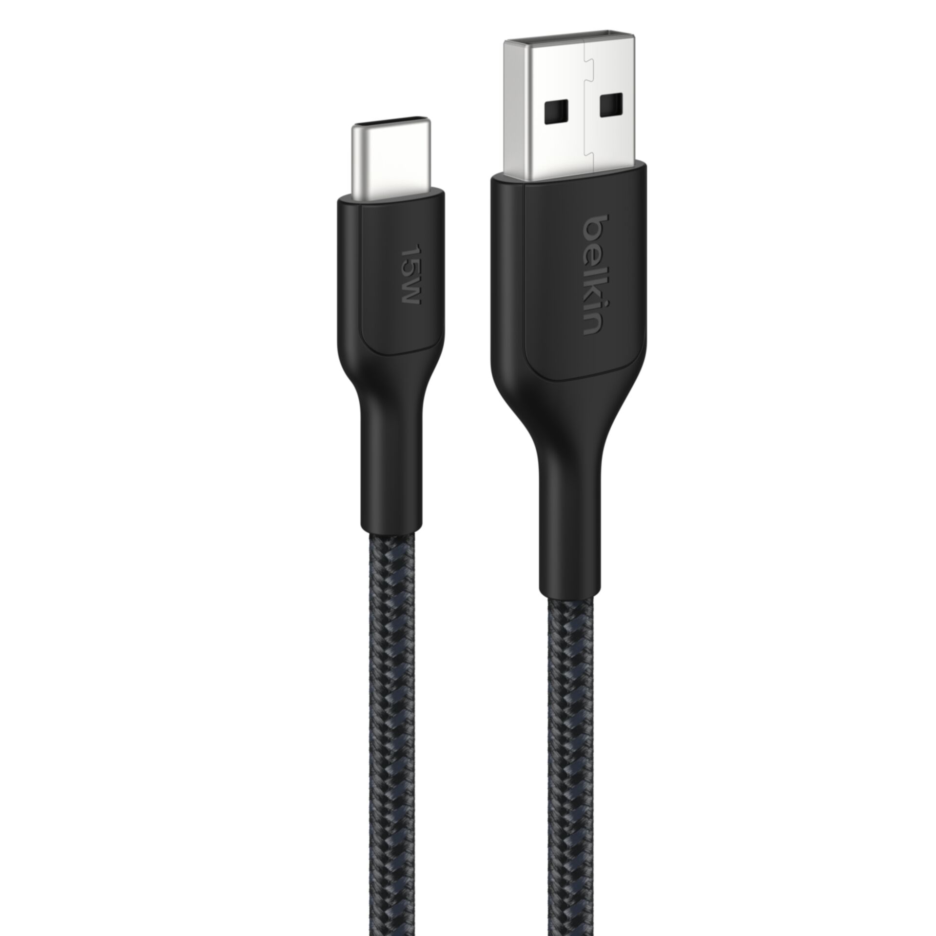 Ladekabel, USB-C, USB-A, geflochten, 15W