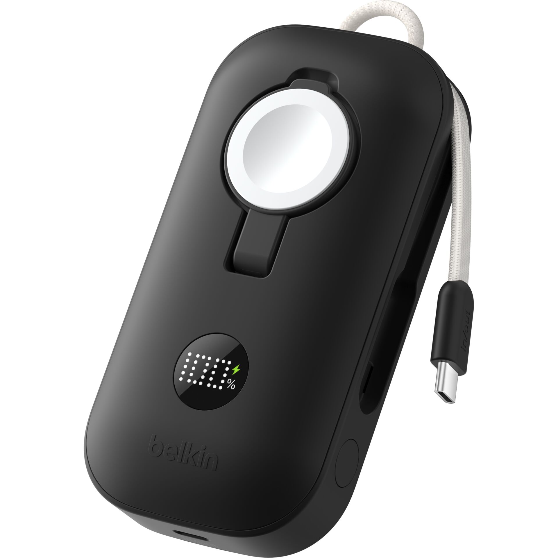 Powerbank, USB-C, Kabelgebunden?, Schwarz, Karabiner