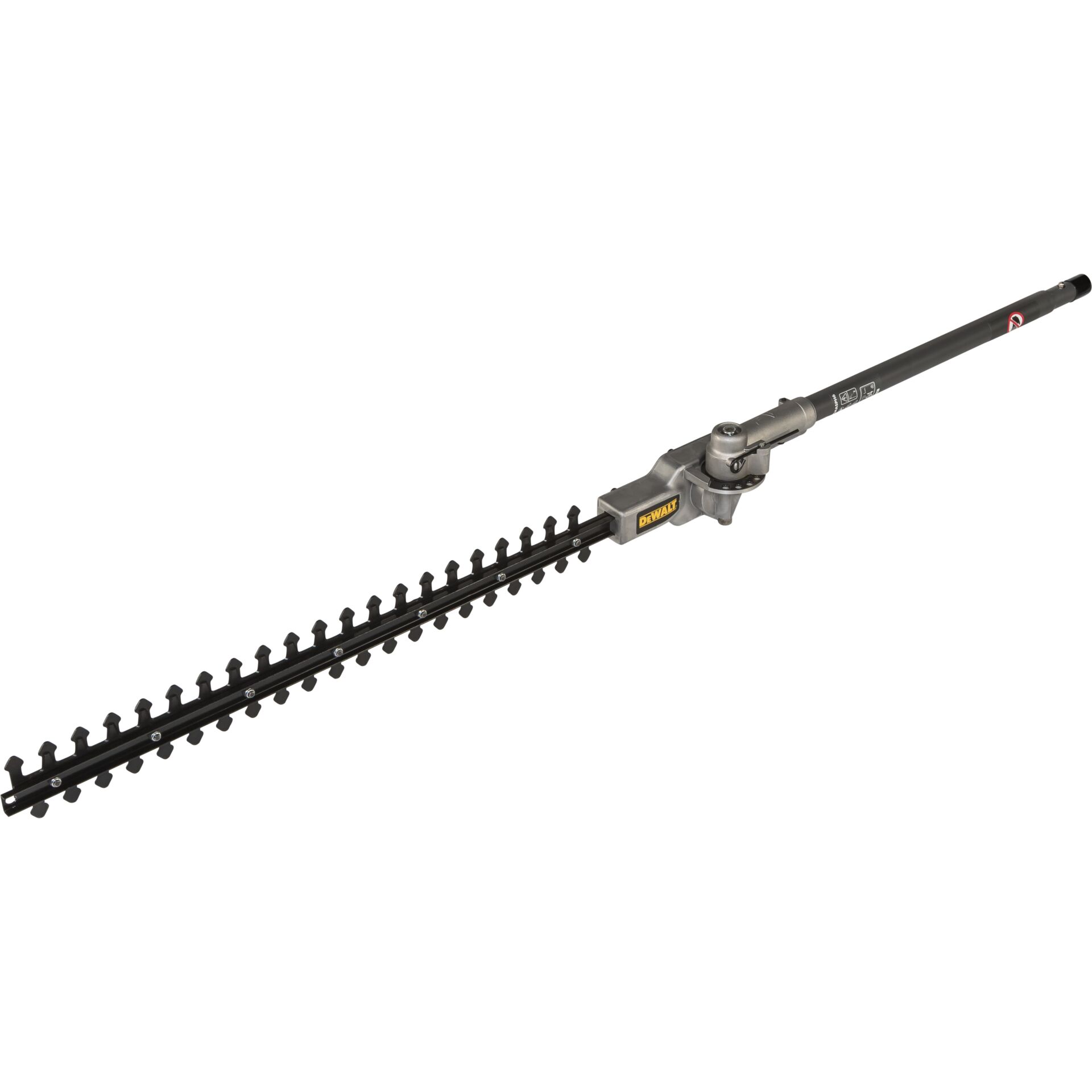 hedge trimmer, telescoping pole, garden tool, electric? not, Dewalt attachment