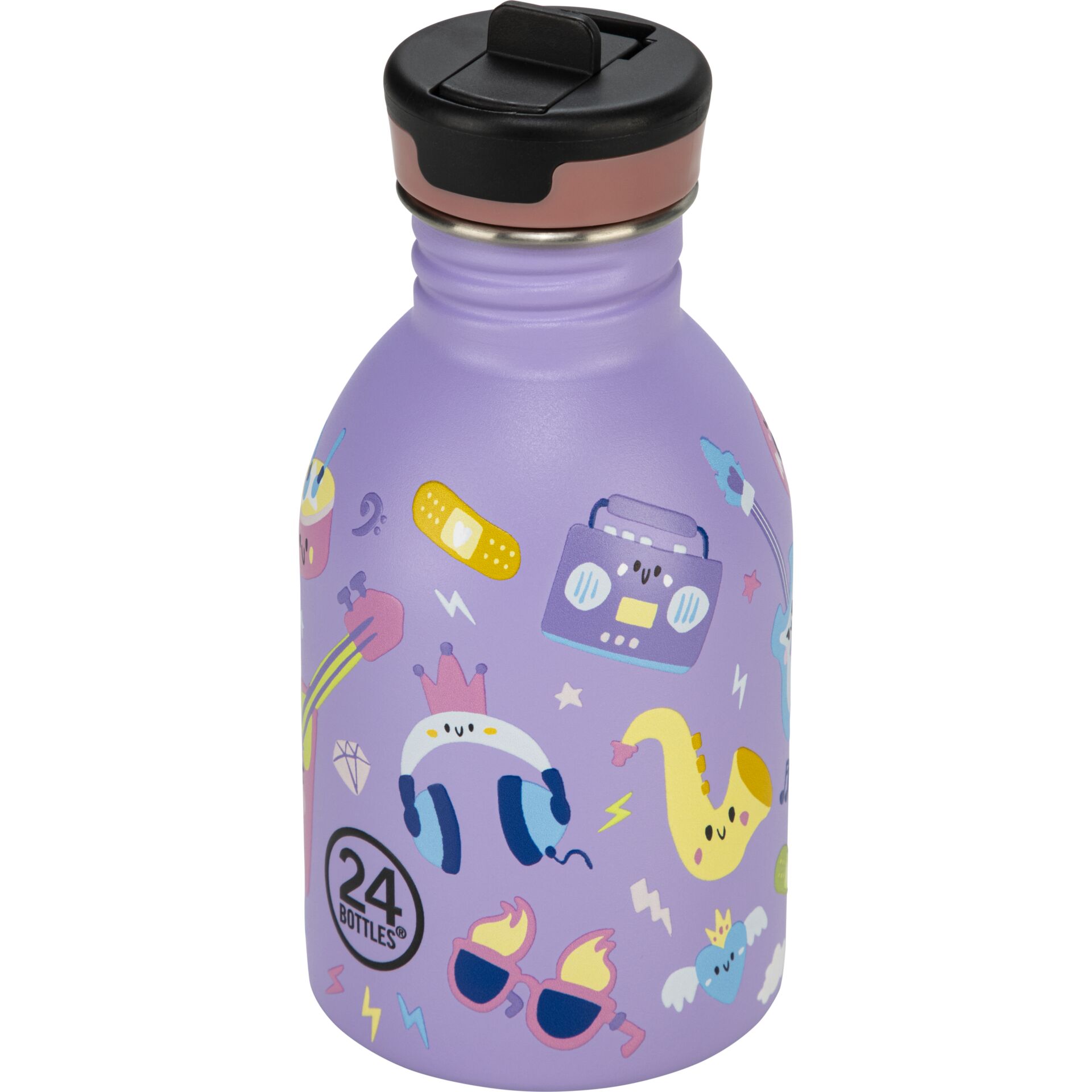 Trinkflasche, Aluminium-Bottle, lila, 24er, Kinder