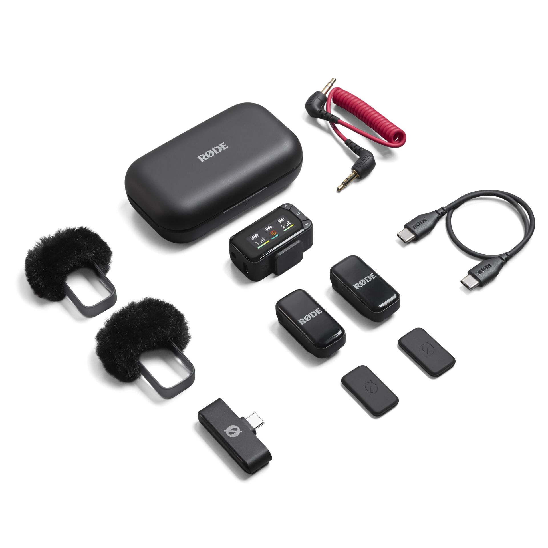 Kamera-Setup, Rode-Adapter, Mikrofon-Set, Bluetooth-Transmitter, Aufbewahrungset