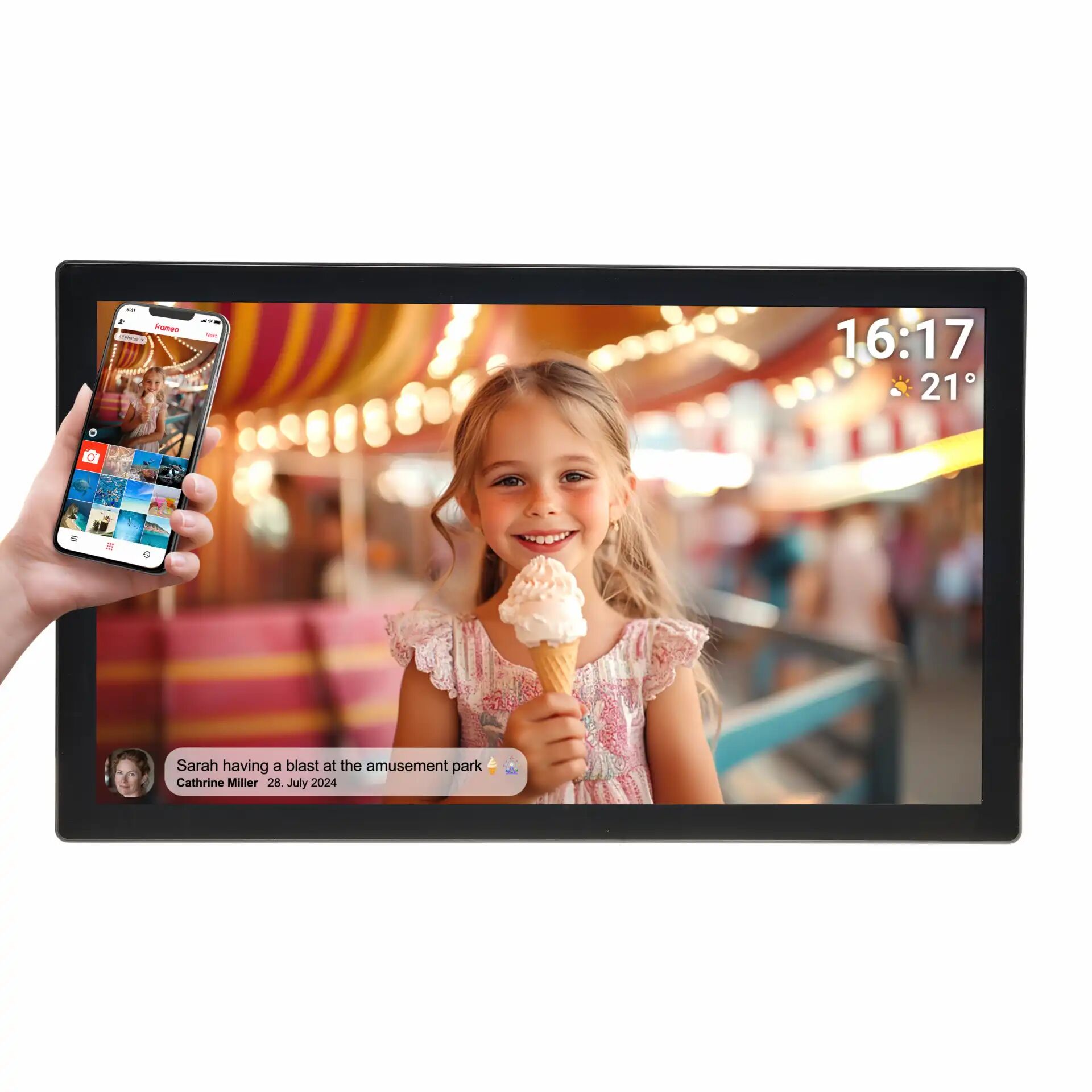 Tablet, Digital-Frame, Eiscreme, Mädchen, Telefon-Zubehör