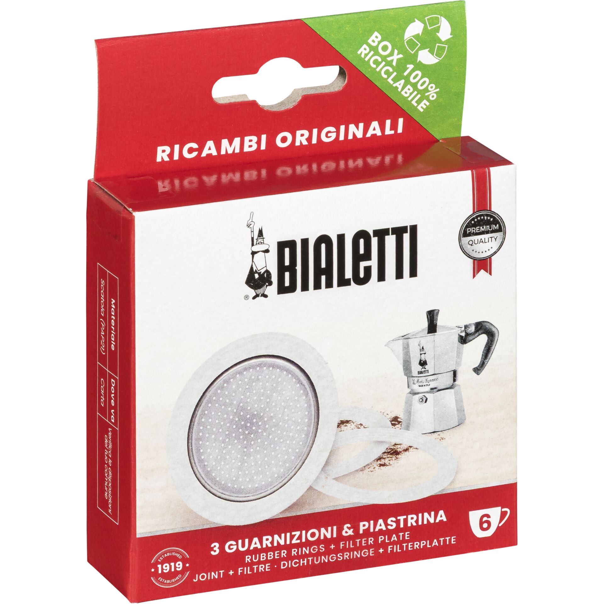 Kaffeemaschine-Ersatzteile, Gummiringe, Filterplatte, Ersatzteile Set, Bialetti Zubehör