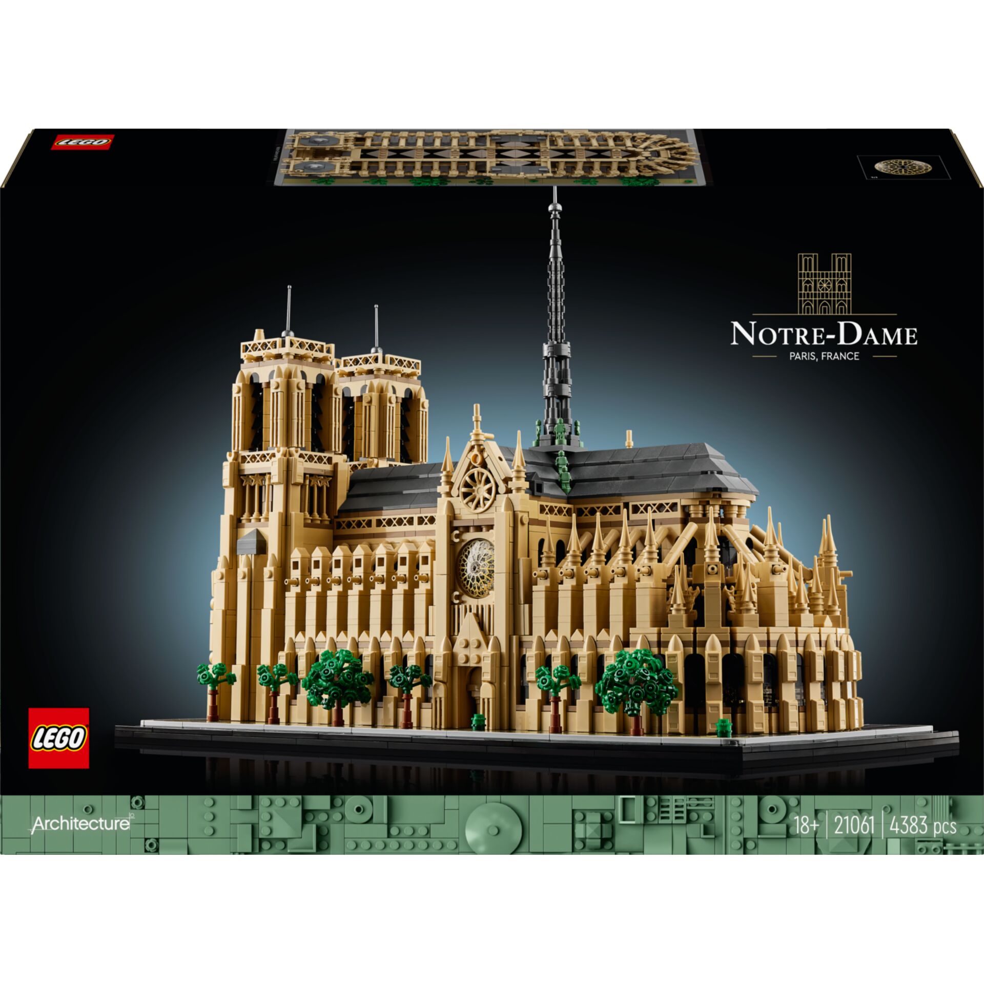lego, architektur, kathedral, notre-dame, bausteinmodell