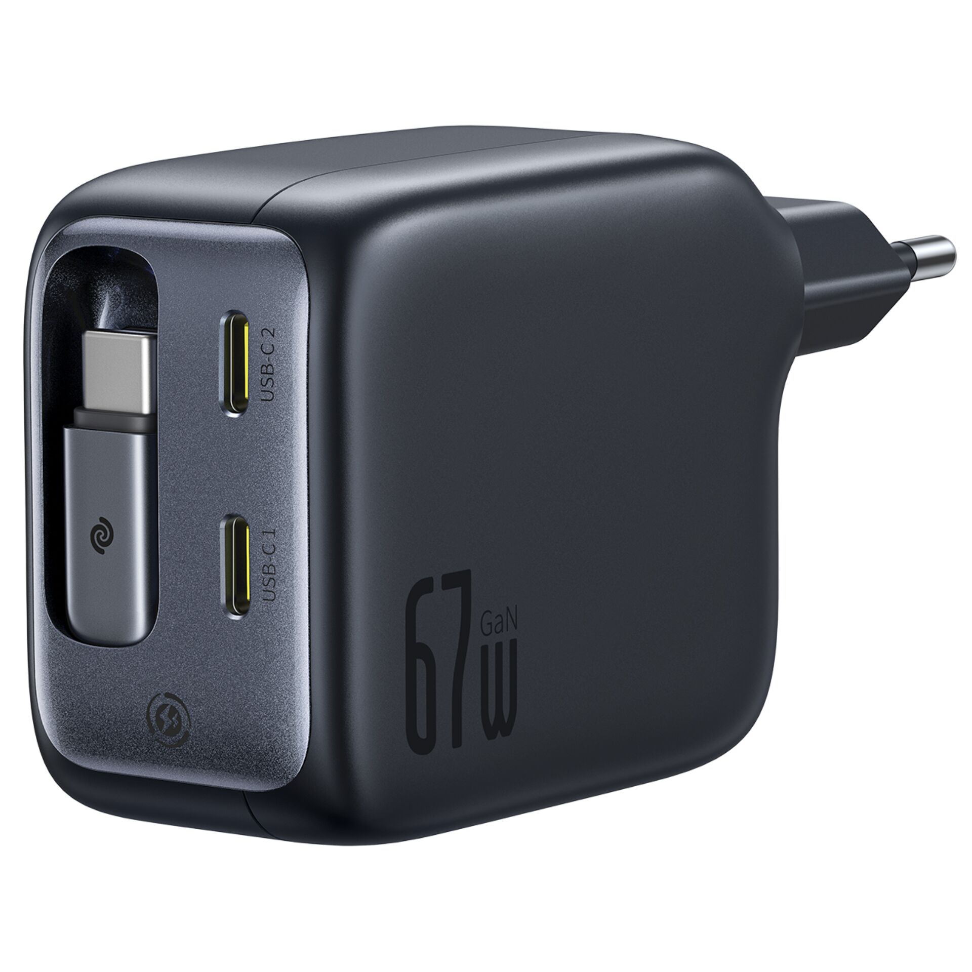 USB-C Ladegerät, Wandadapter, GaN-Ladegerät, 65W, USB-C Ports