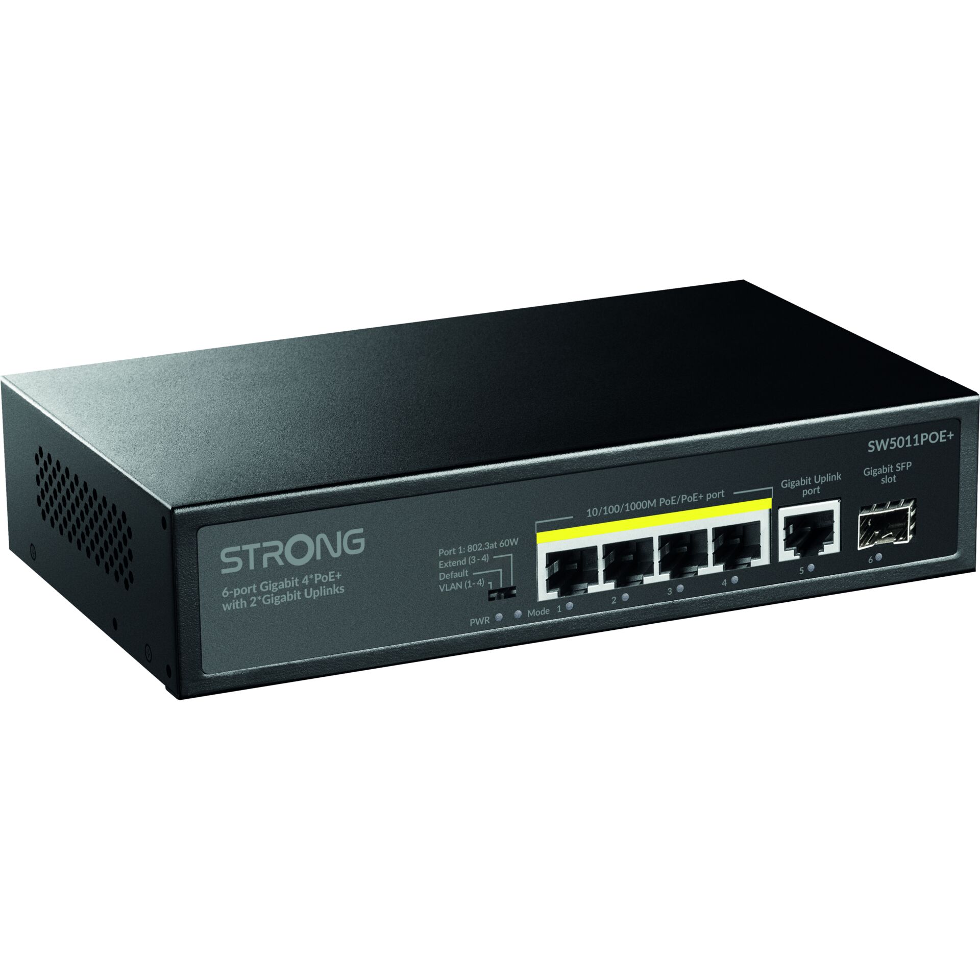 Netzwerk-Switch, PoE-Switch, 6-Port, Gigabit, Stromversorgung