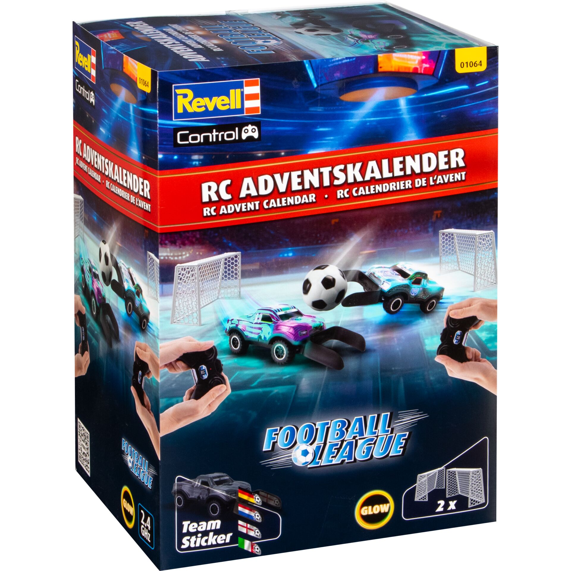 RC-Kalender, RC-Autos, Ferngesteuerte Autos, Fußballfeld, Gelb-Markierungen