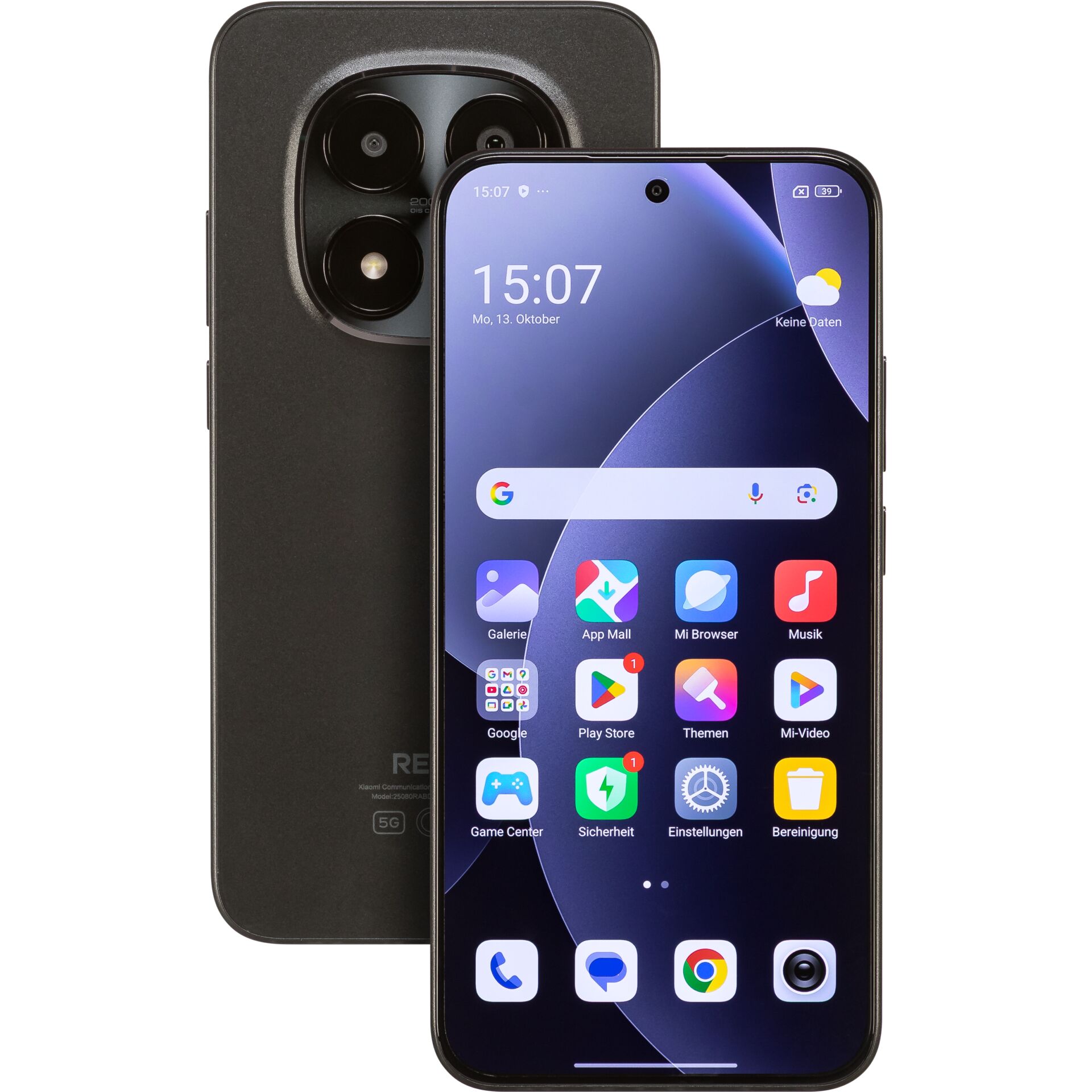 Smartphone, Quad-Camera, Backseite Glas, Schwarz, Display 6+ Zoll