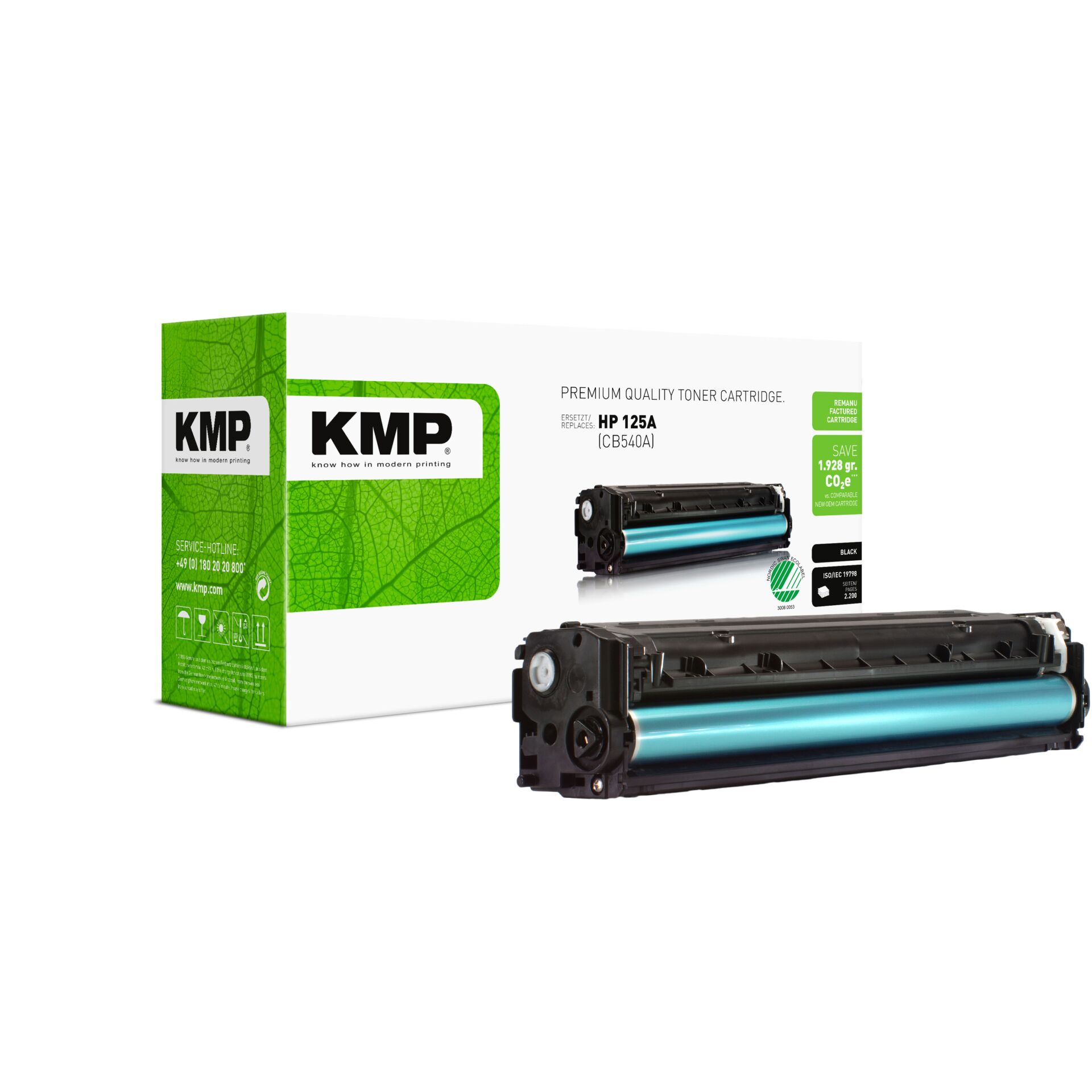 Computerausrüstung, Elektronik, Hardware, Maschine, Tonerpatrone, Toner, HP 125A, KMP, Schwarz/Blau