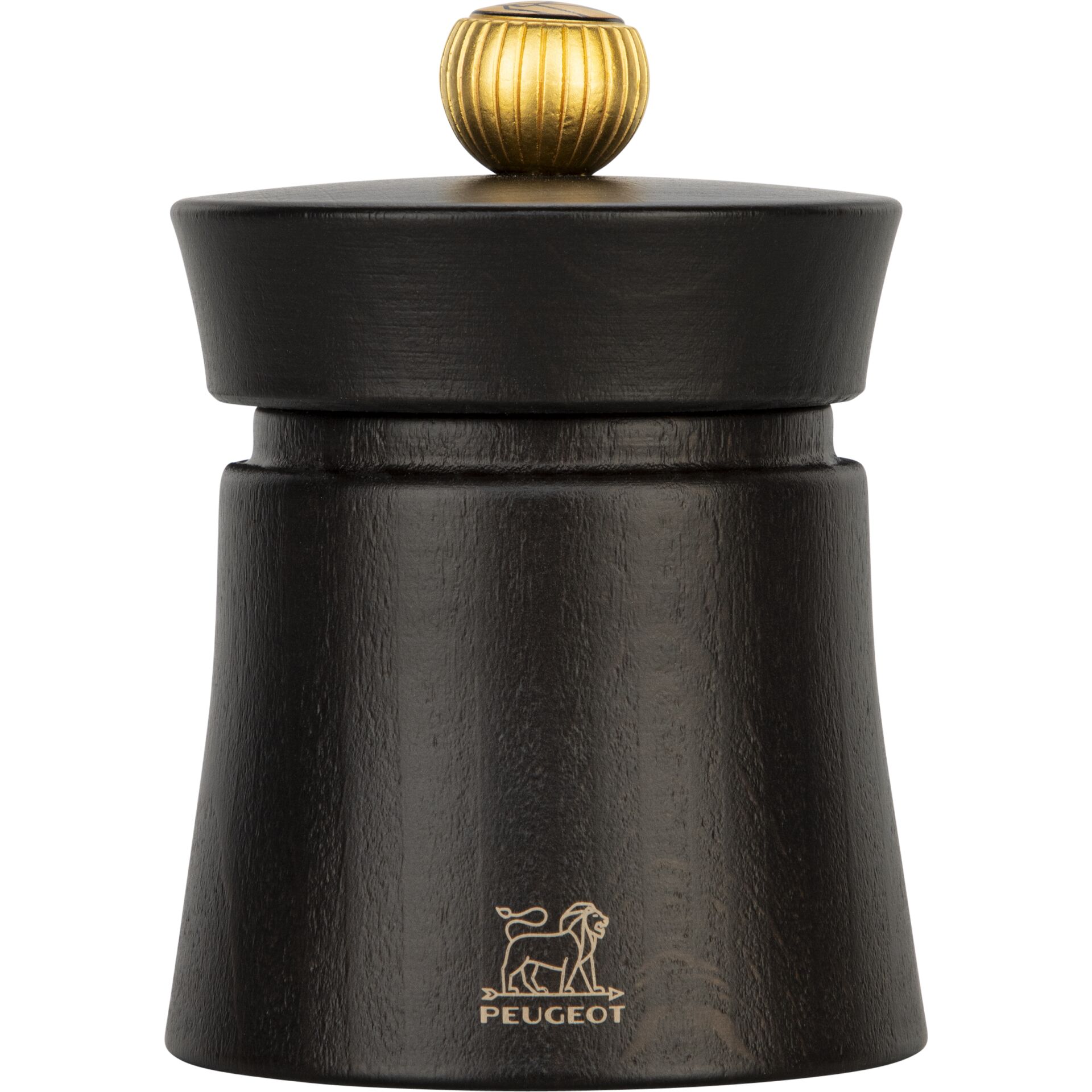 Kaffeemühle, Holz, Schwarz, Goldknauf, Peugeot