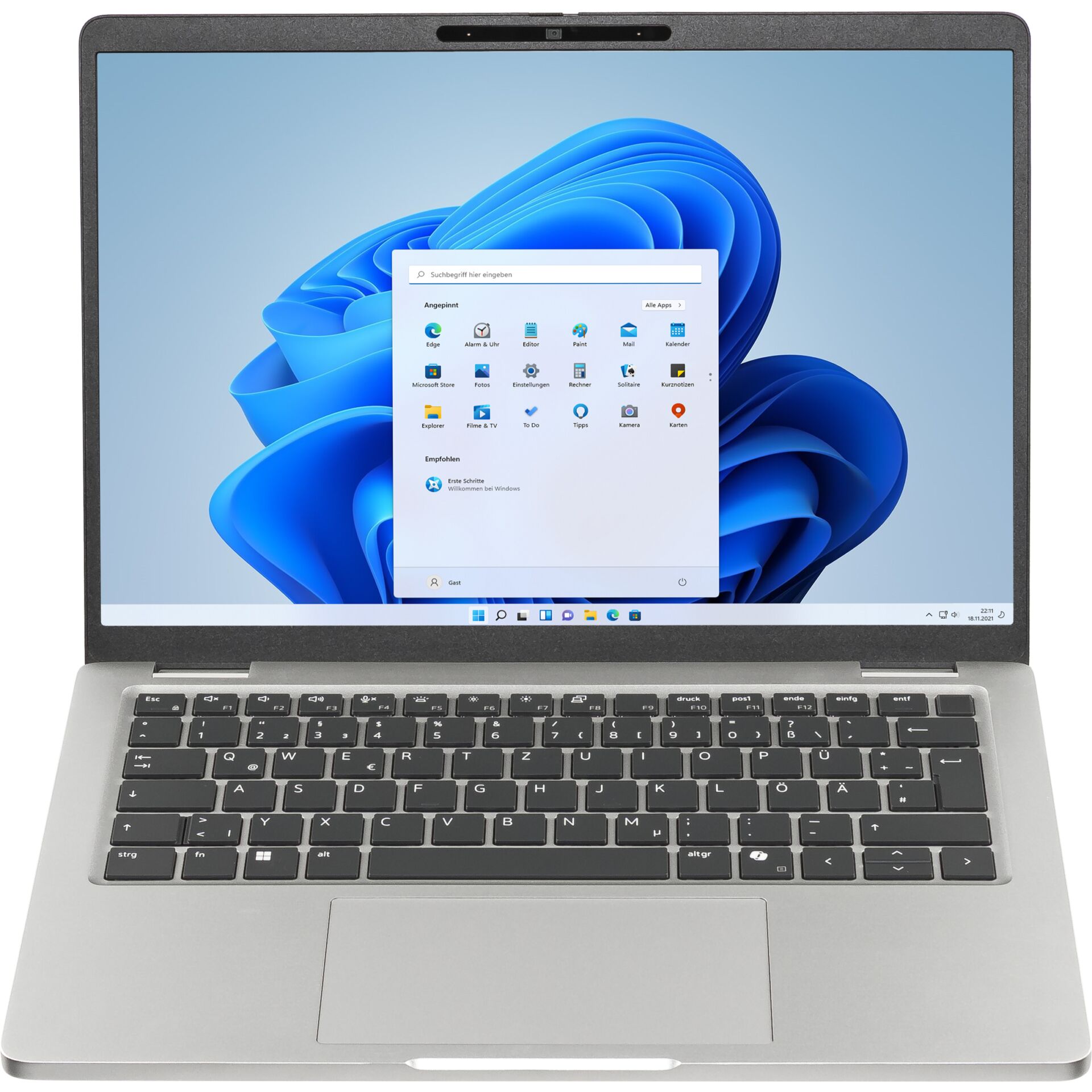 laptop, notebook, windows, Tastatur, silber