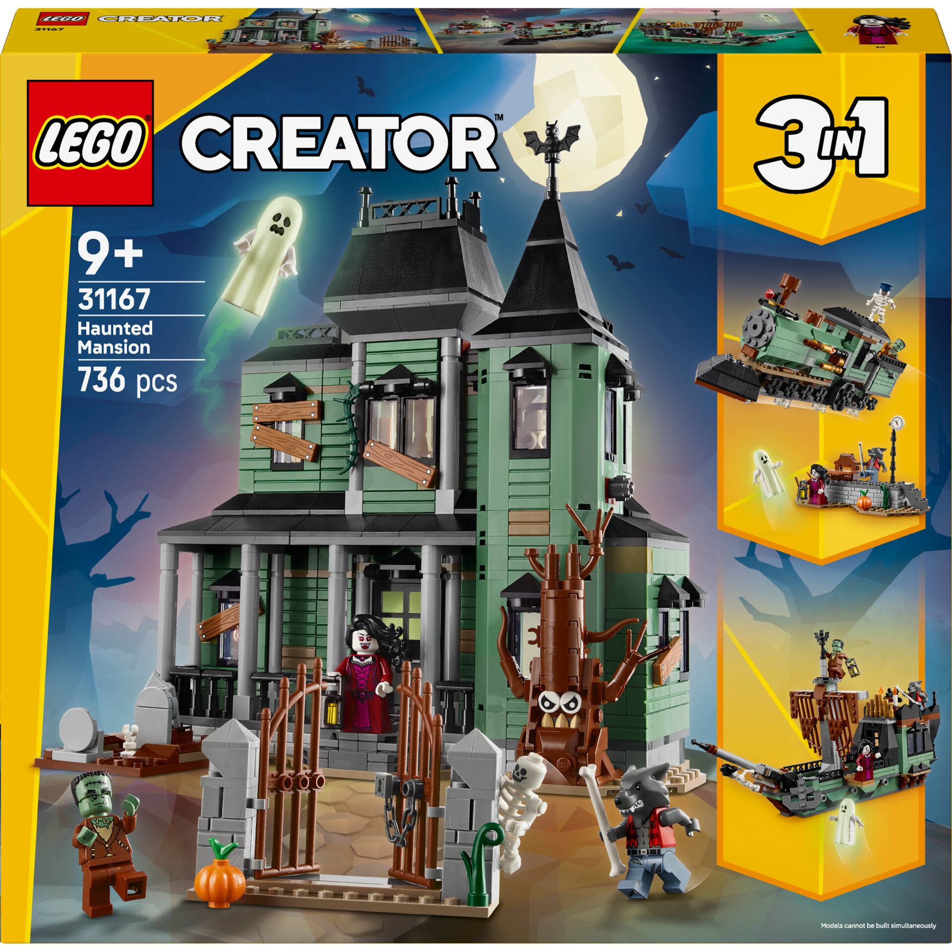Haunted Mansion, Lego, Creator, 3-in-1, 736 pcs