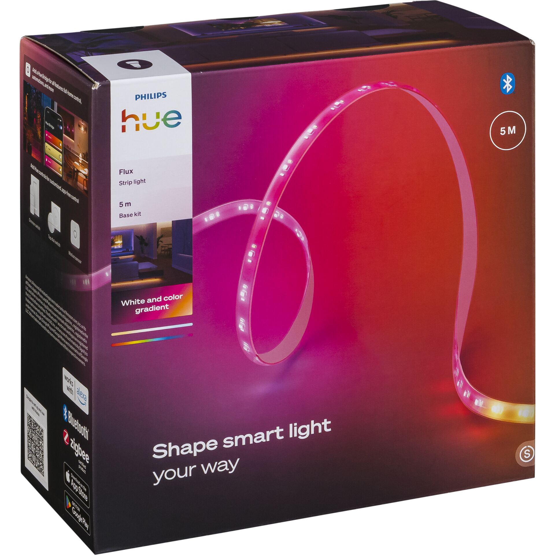 LED-Streifen, RGB-Beleuchtung, 5 Meter, Form-Licht, Bluetooth-Steuerung