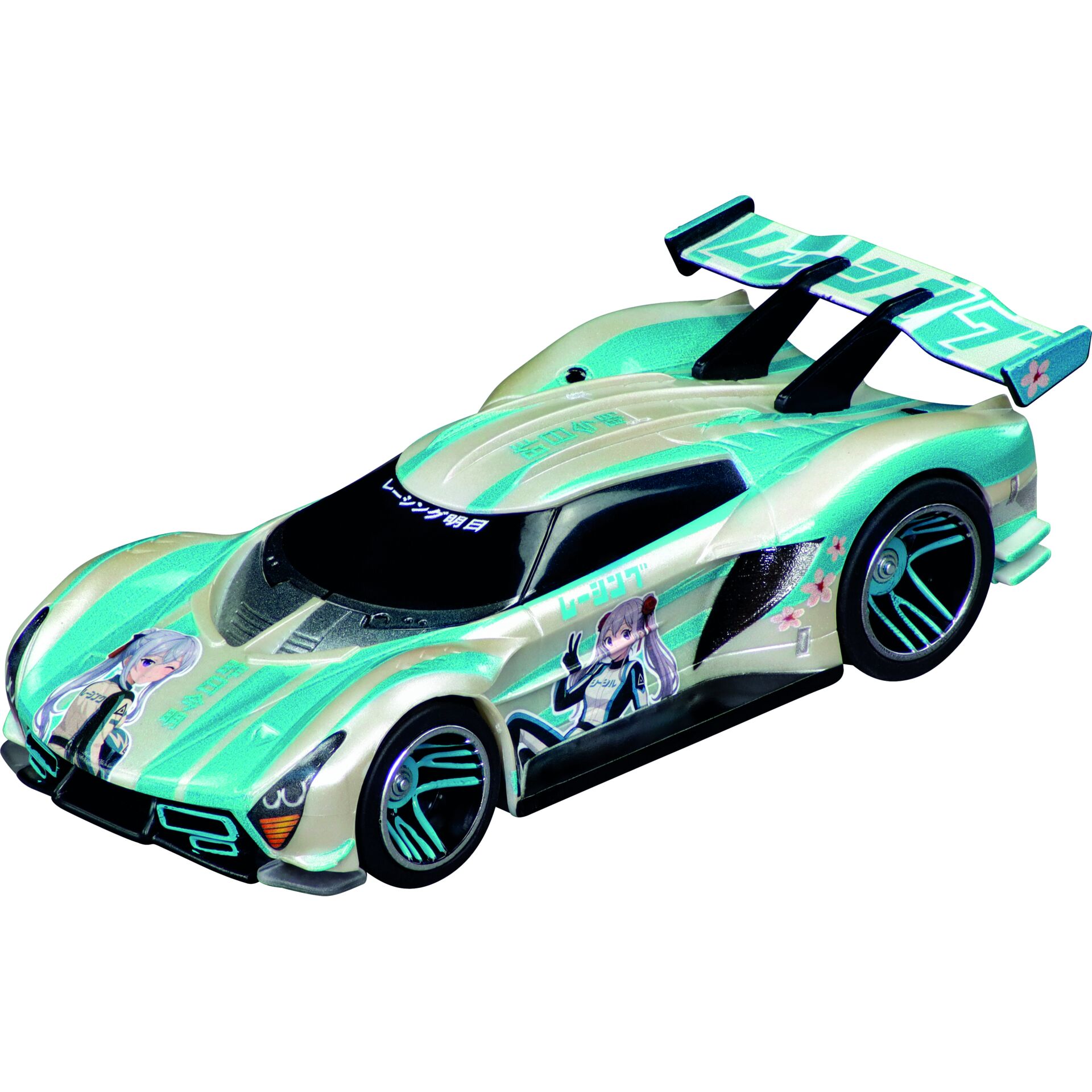 Rennwagen, Spielzeugauto, Industrieller Stil, Farbverlauf, Aufkleber-Design