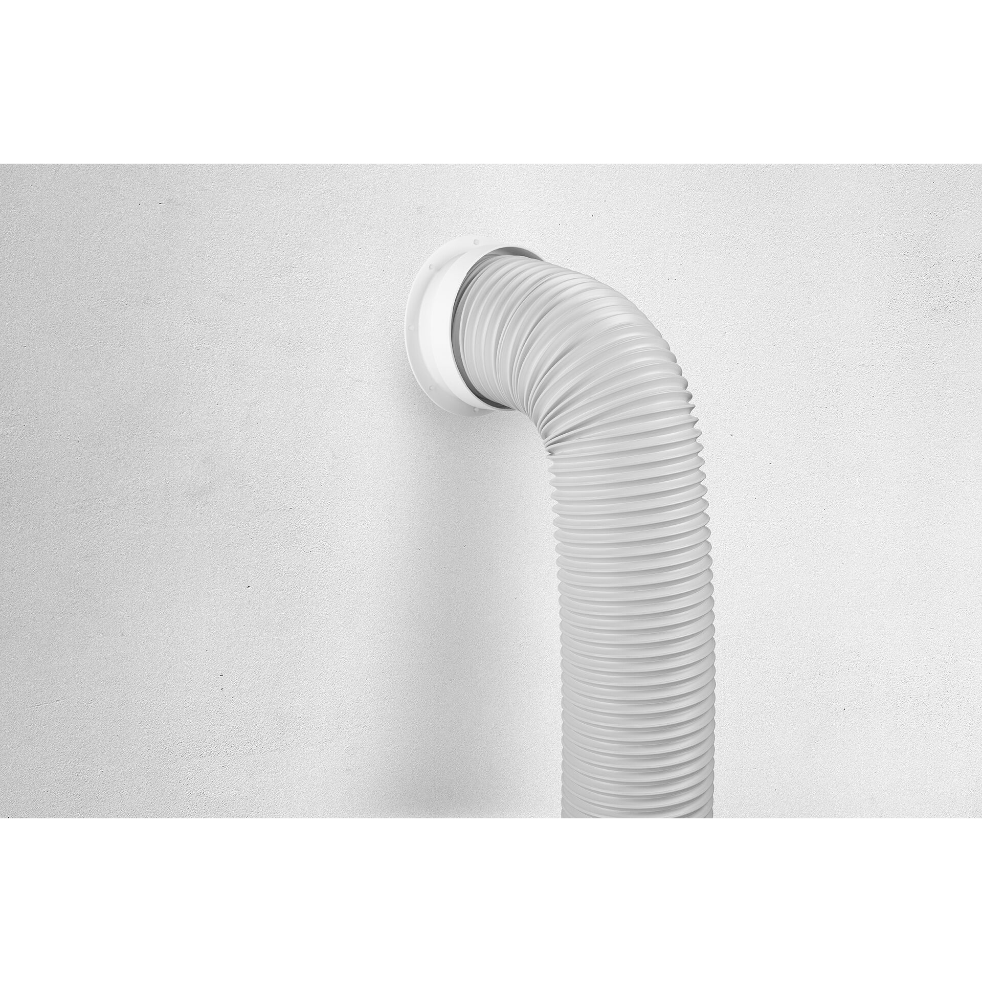 flexible duct, Schlauch, Schlauchende, Wandanschluss, weiß