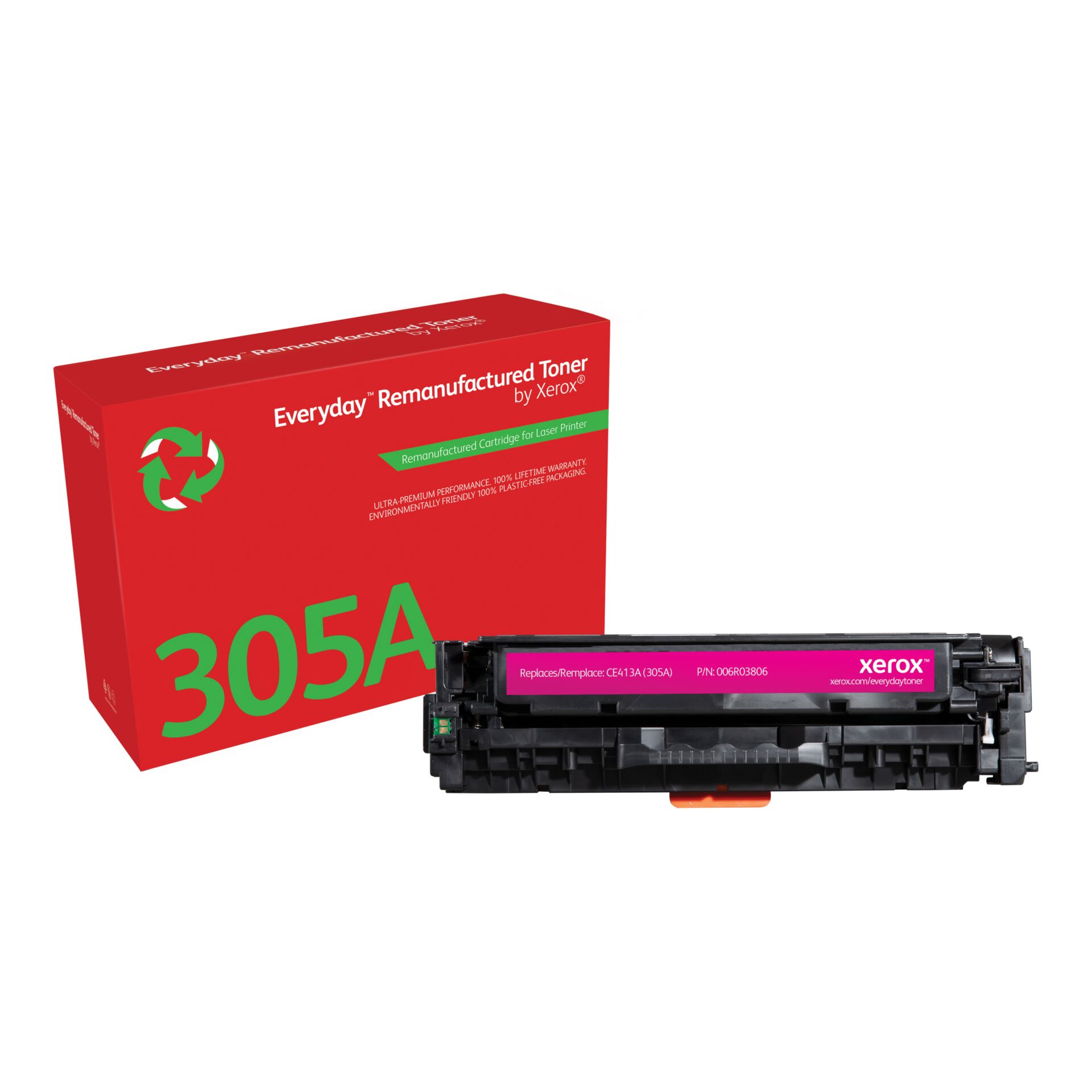 Tonerkassette, Lasertoner, 3.05A, Remanufactured, Xerox kompatibel