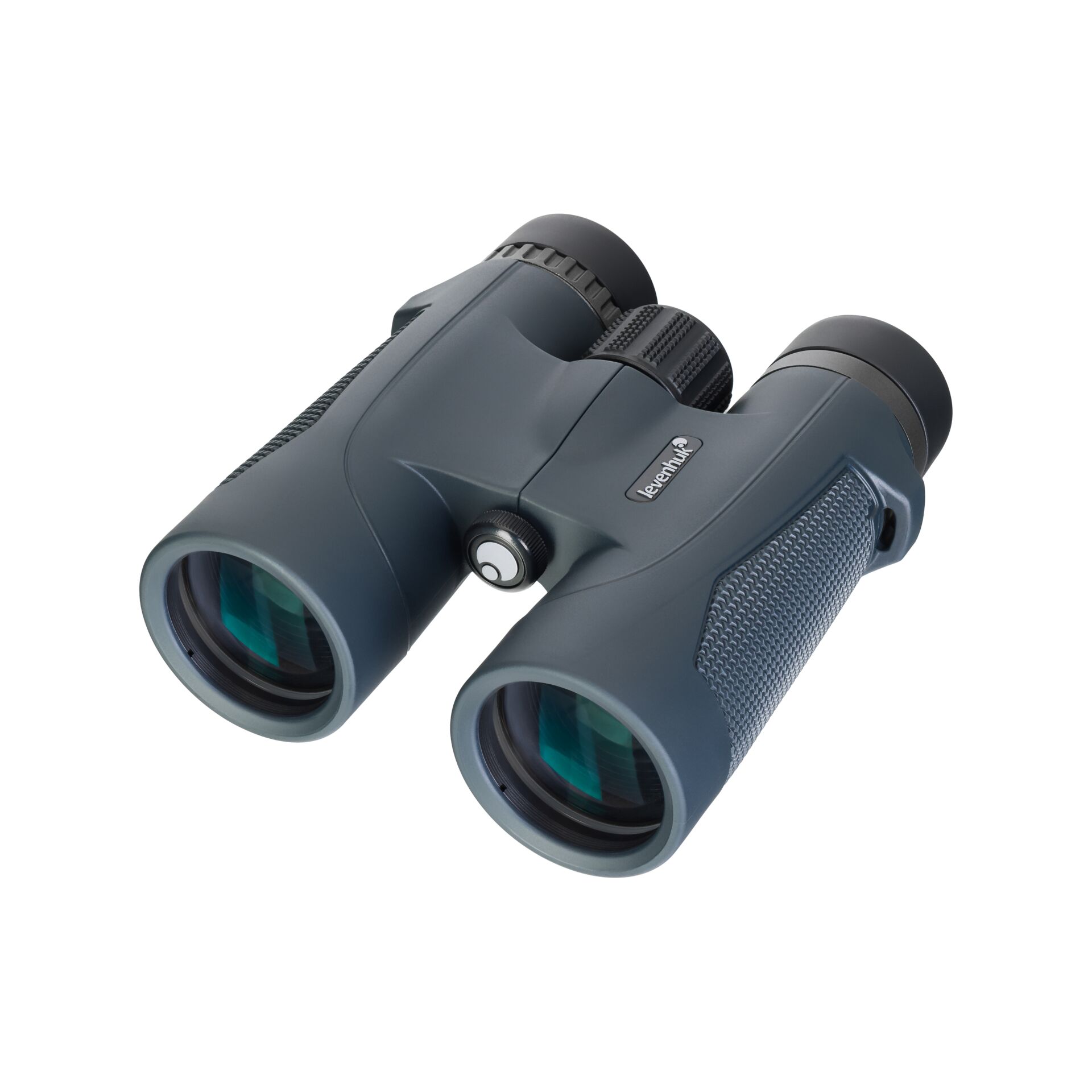 Fernglas, Binoculars, Grün/blau, Gummi-Griff, Prismenoption