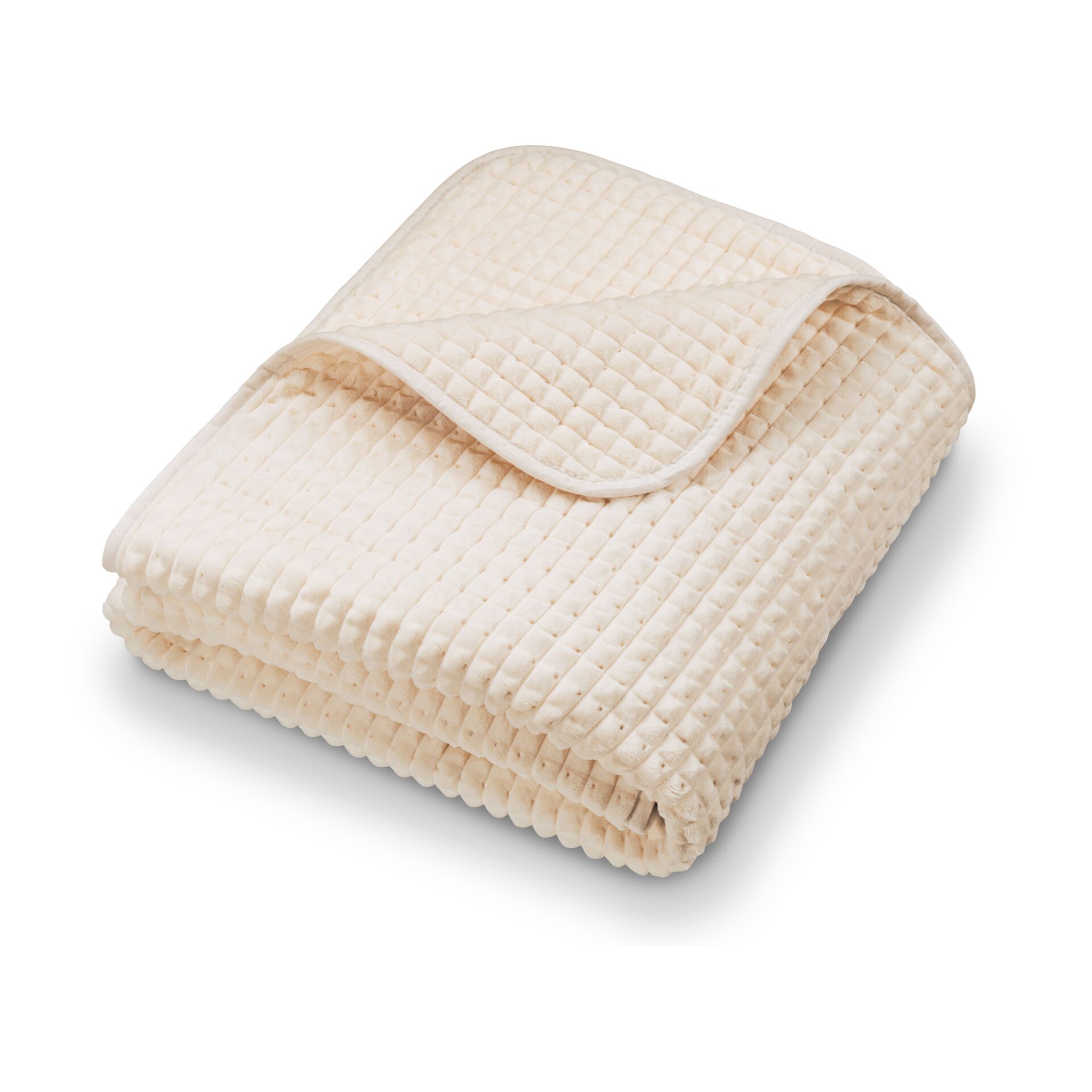 kuscheldecke, Fleece, mit Struktur, beige, decke klein