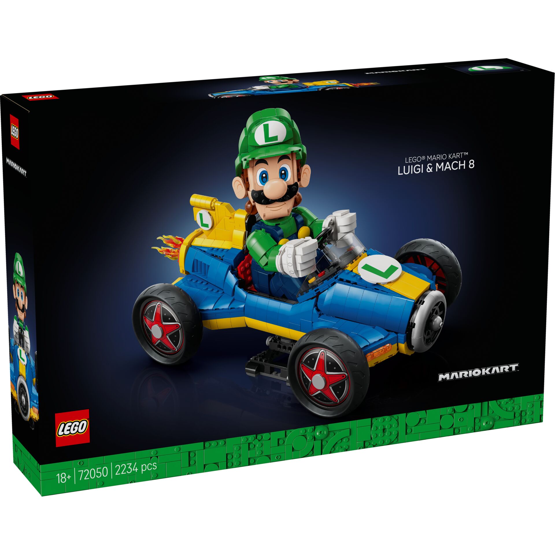 Lego, Kart, Rennwagen, Luigi, Mario Kart