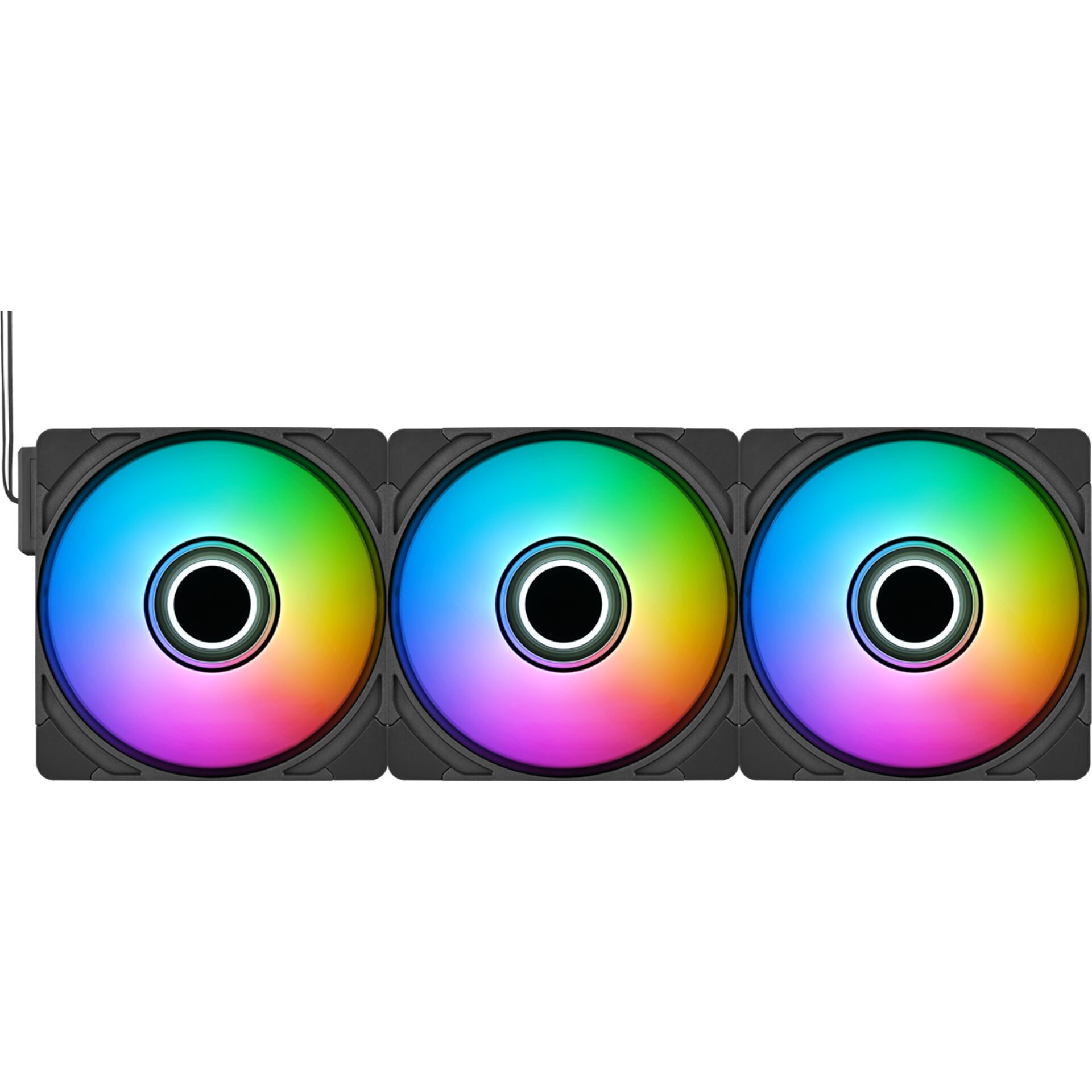 rgb-lüfter, rgb-beleuchtung, pc-lüfter, drei-lüfter, kühlungs-lüfter