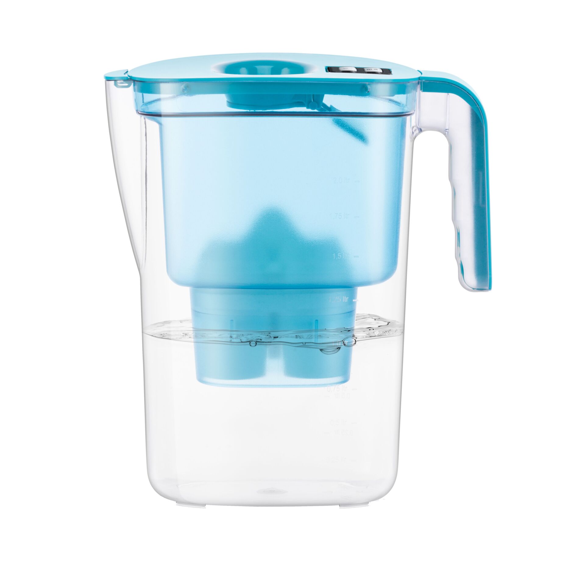 Wasserfilterkanne, Wasserfilter, Kunststoff, transparent, türkis
