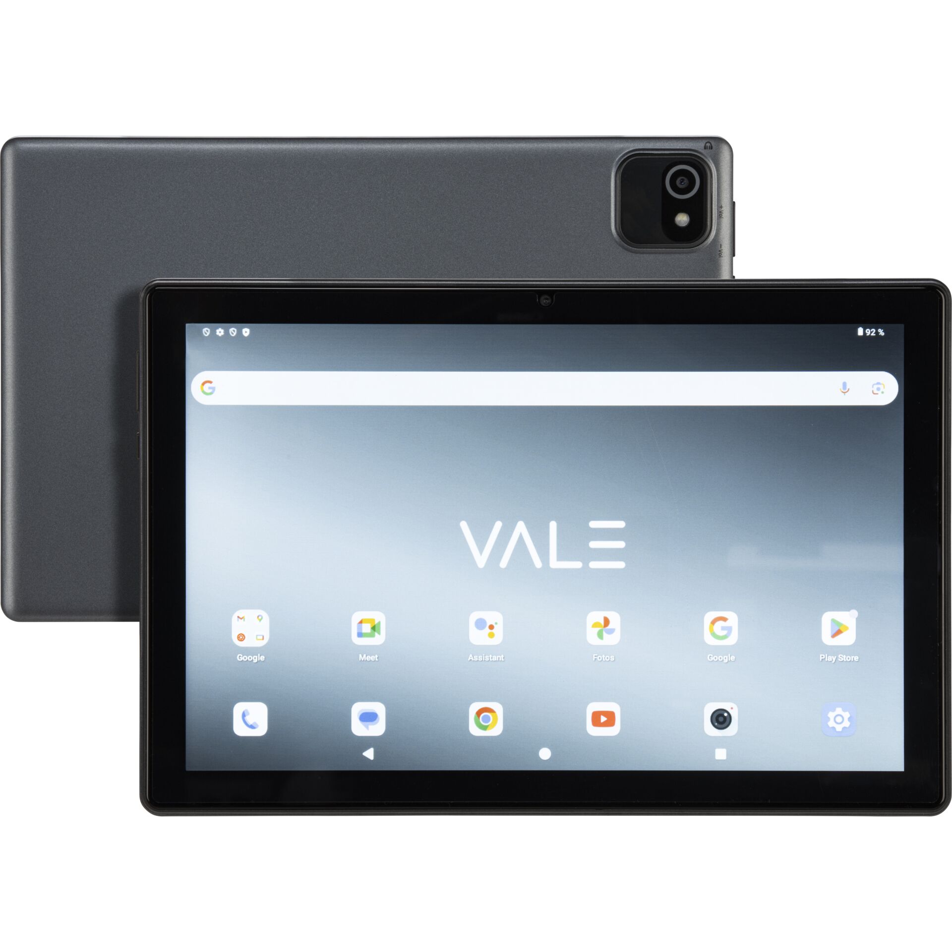 tablet, android tablet, 10-inch, dual-camera, gray