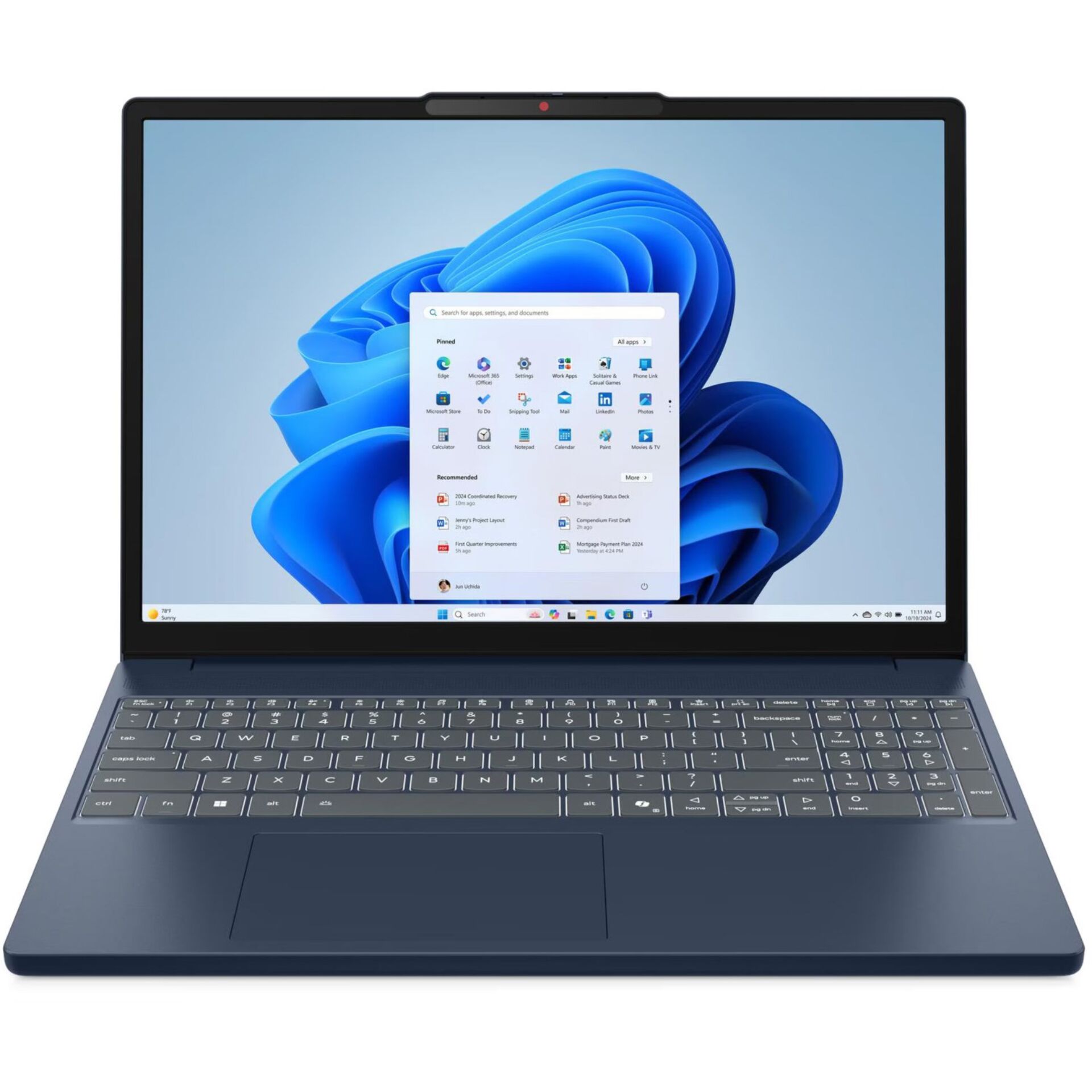laptop, windows laptop, blue, keyboard, touchpad