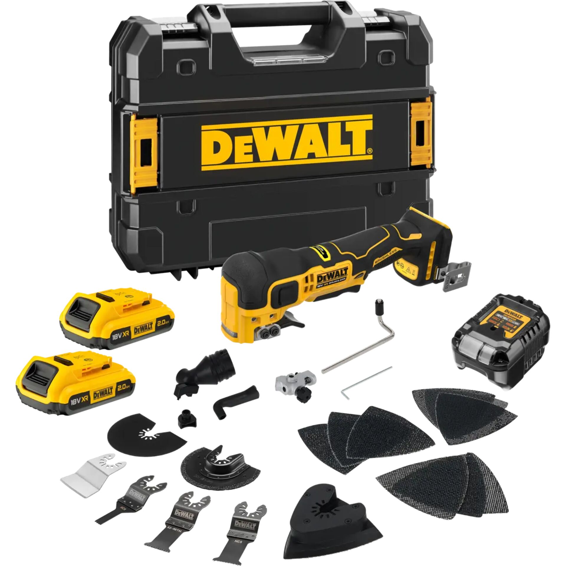 Akku-Werkzeug, Schleifer-Set, DeWalt, Ladegerät, Koffer/Box