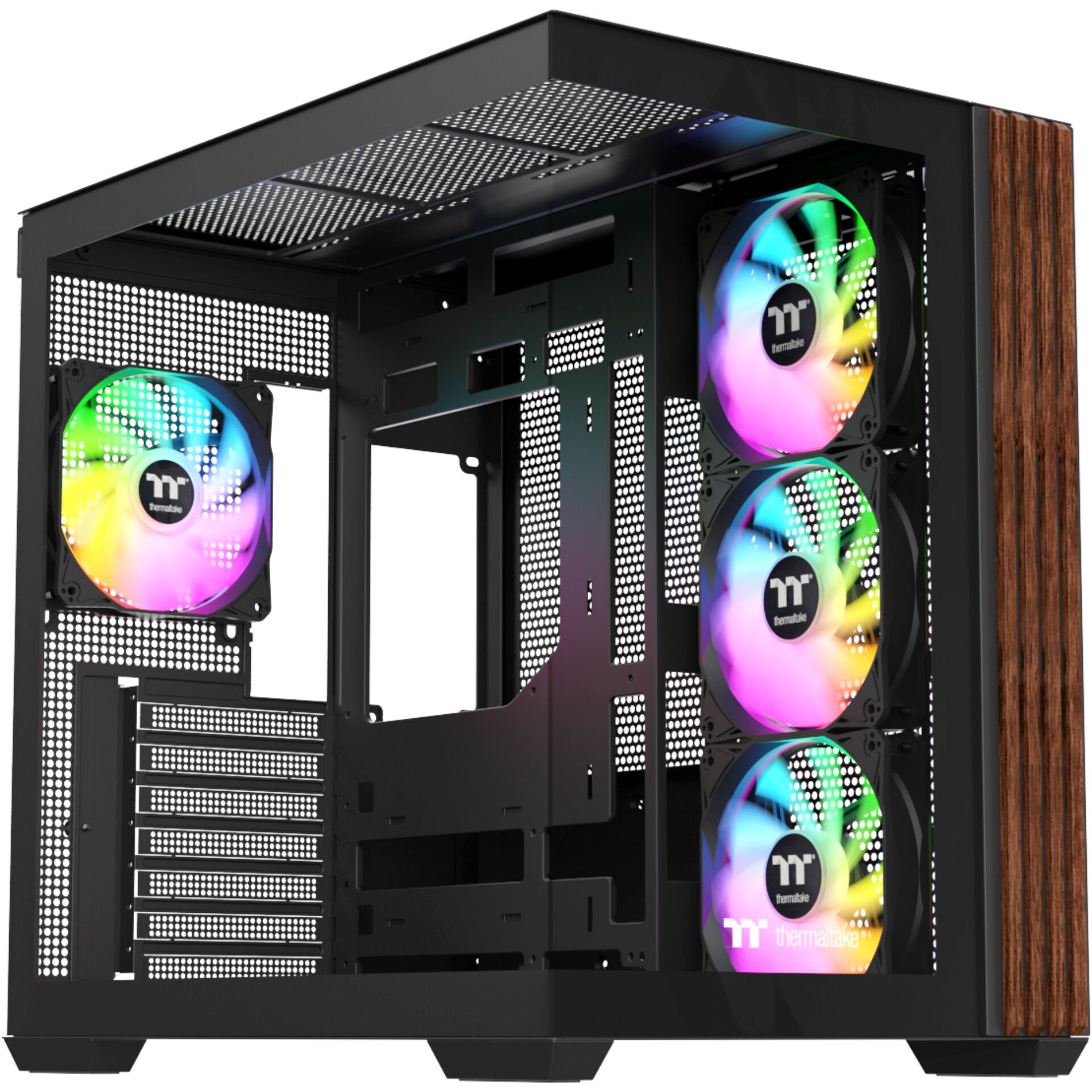 PC-Gehäuse, ATX-Mid-Tower, RGB-Lüfter, Mesh-Panel, Vorgebohrtes Glas-Seitenfenster