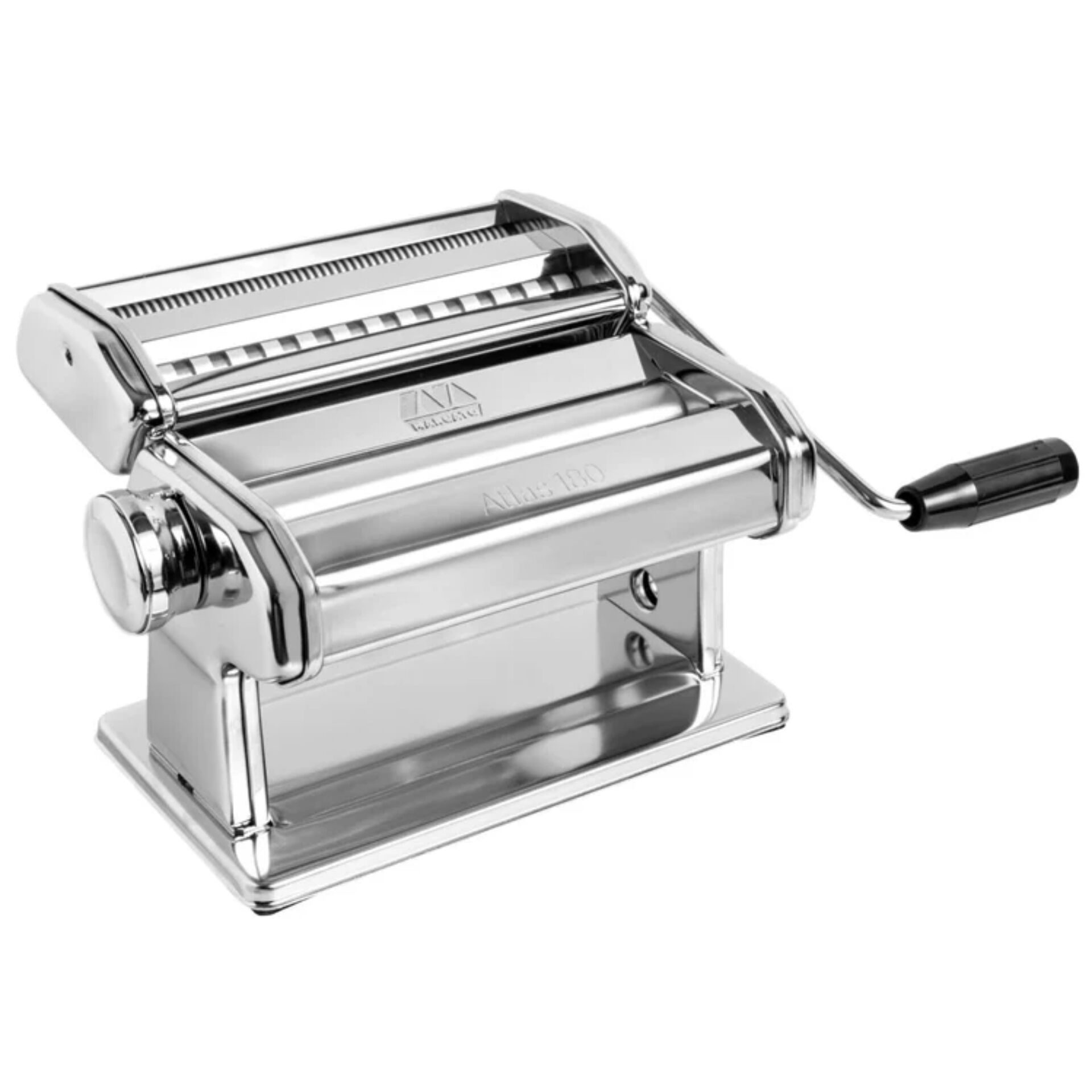 Pasta Maschine, Manuelle Presse, Stahl, Chrom, Rotiertisch-Kantensystem