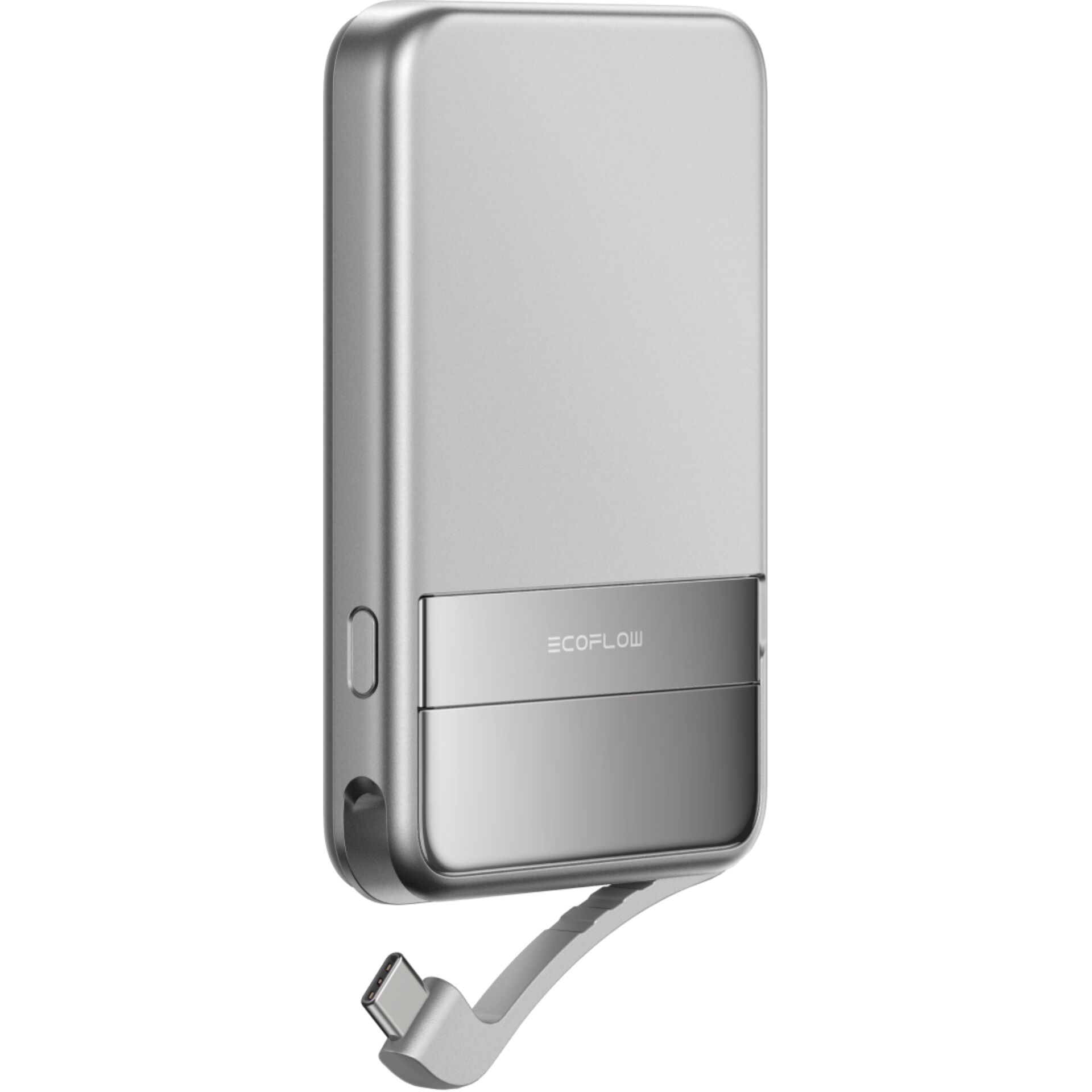 Powerbank, Tragbares Ladegerät, USB-C, Metallisch, Schlank