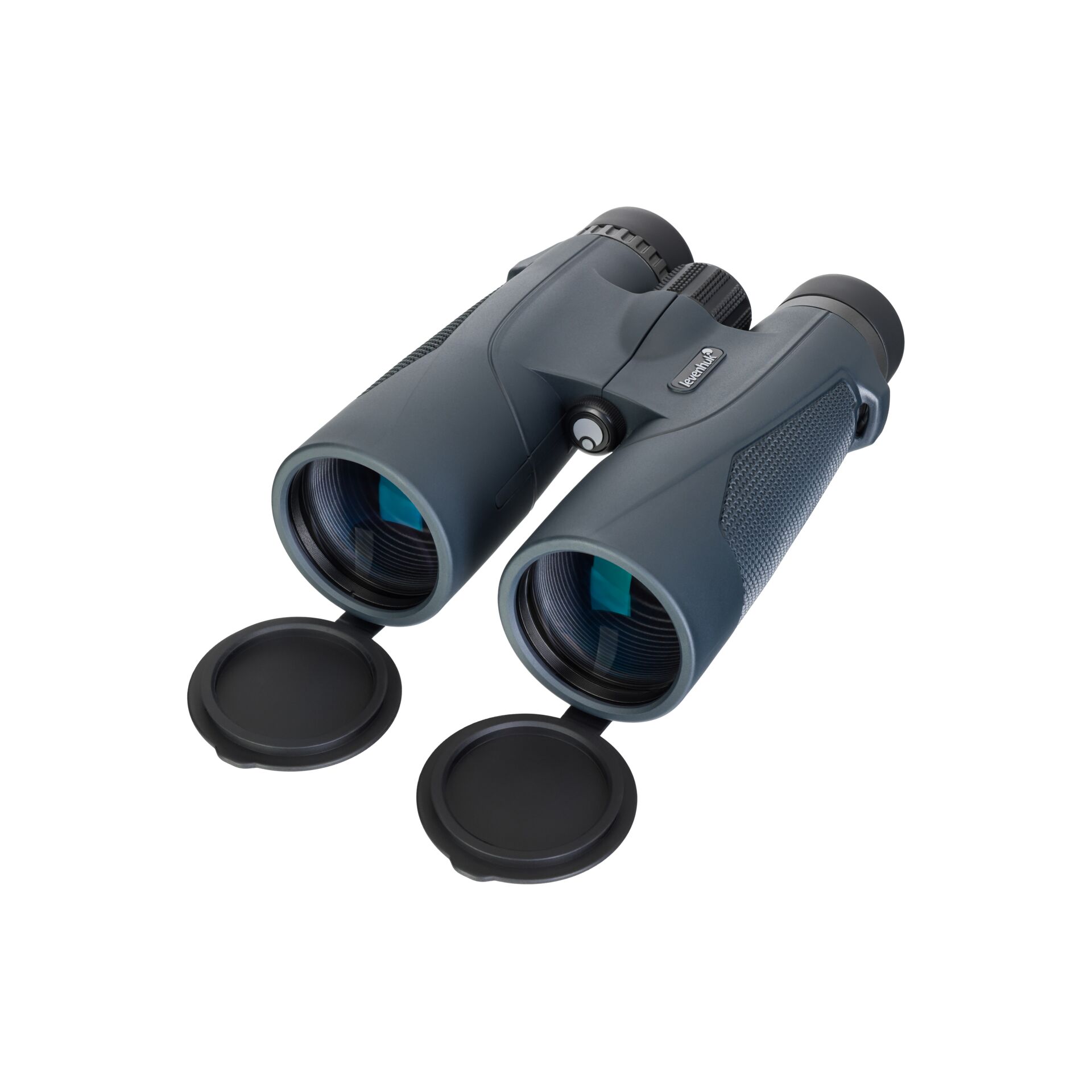Binokular, Optik, Doppelglas, Blau-Grau, Objektivdeckel