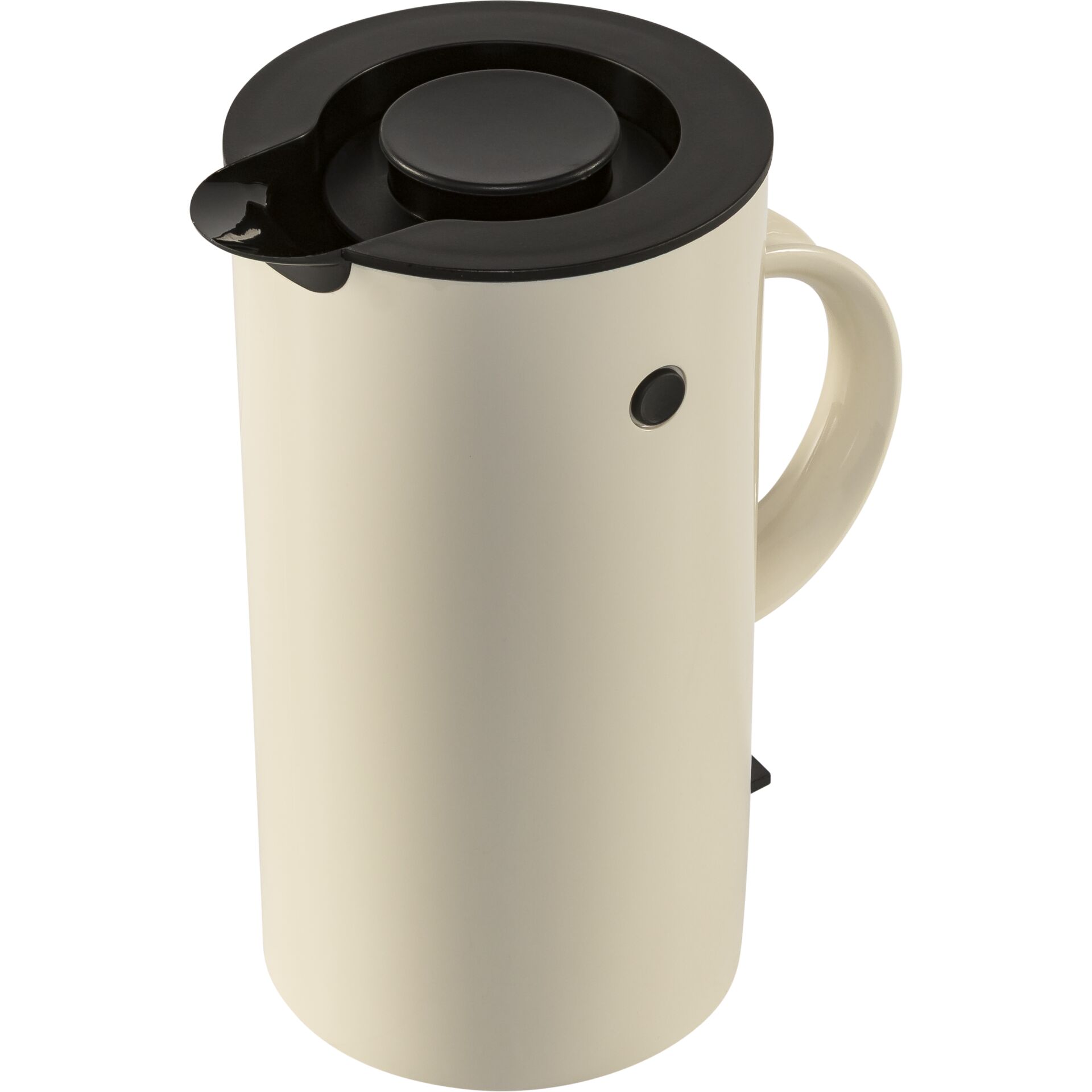 Kaffeekanne, Thermobecher, Cremefarben, Auslaufdeckel, Griff