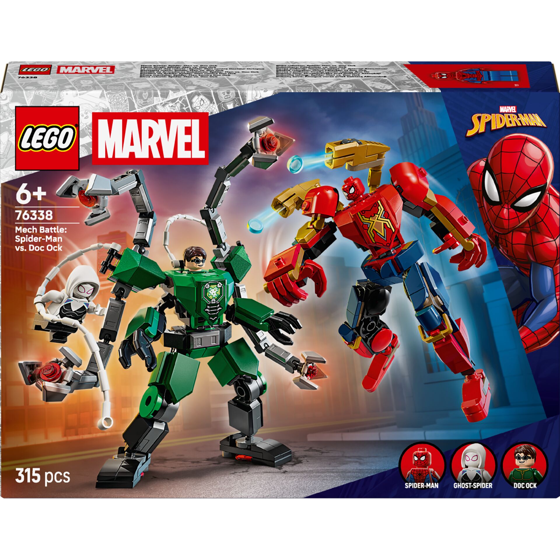 LEGO, Marvel, Spider-Man, Mech, 315 pcs