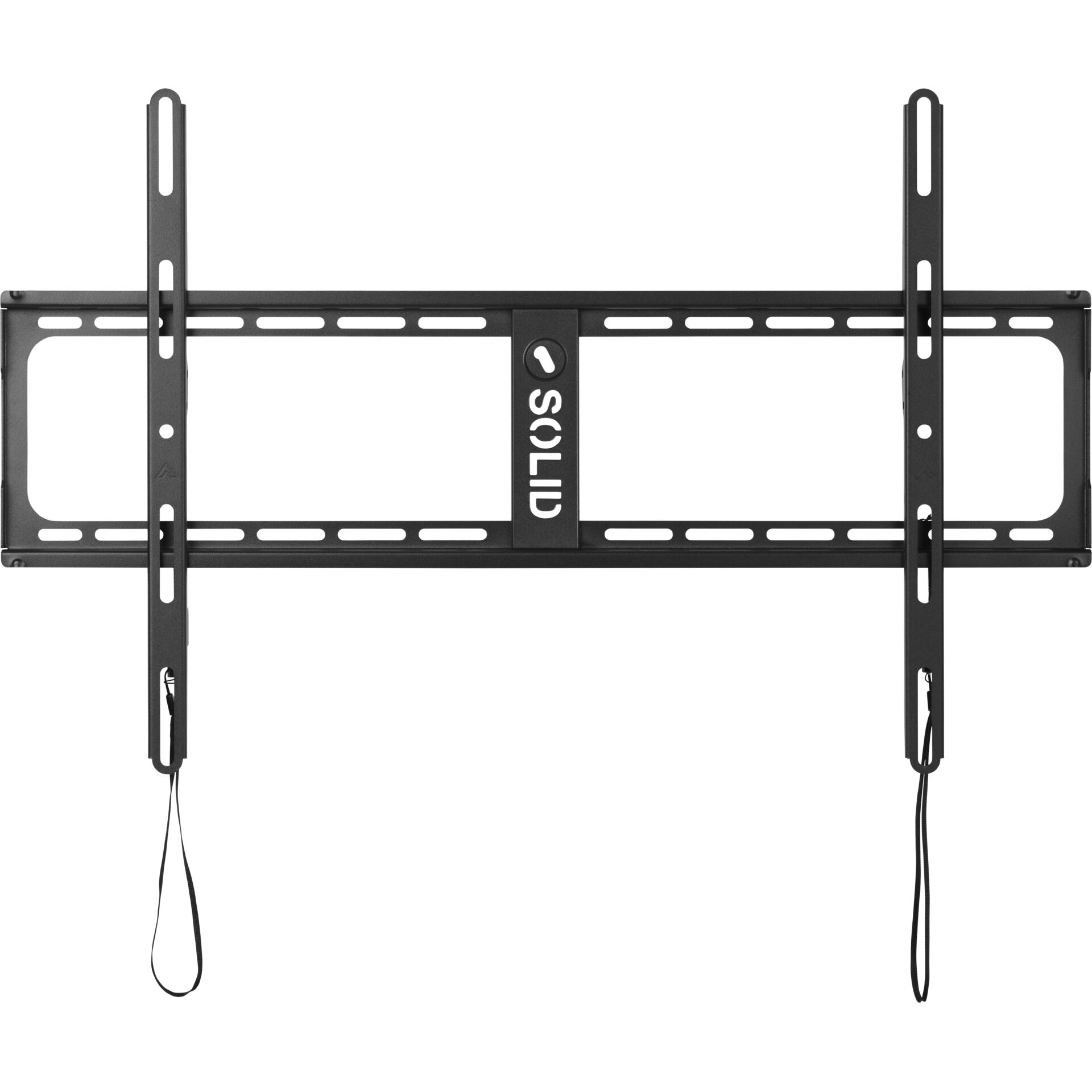 TV-Wandhalterung, Metallhalterung, Schwarz, Wandmontage, Sicherungsriemen