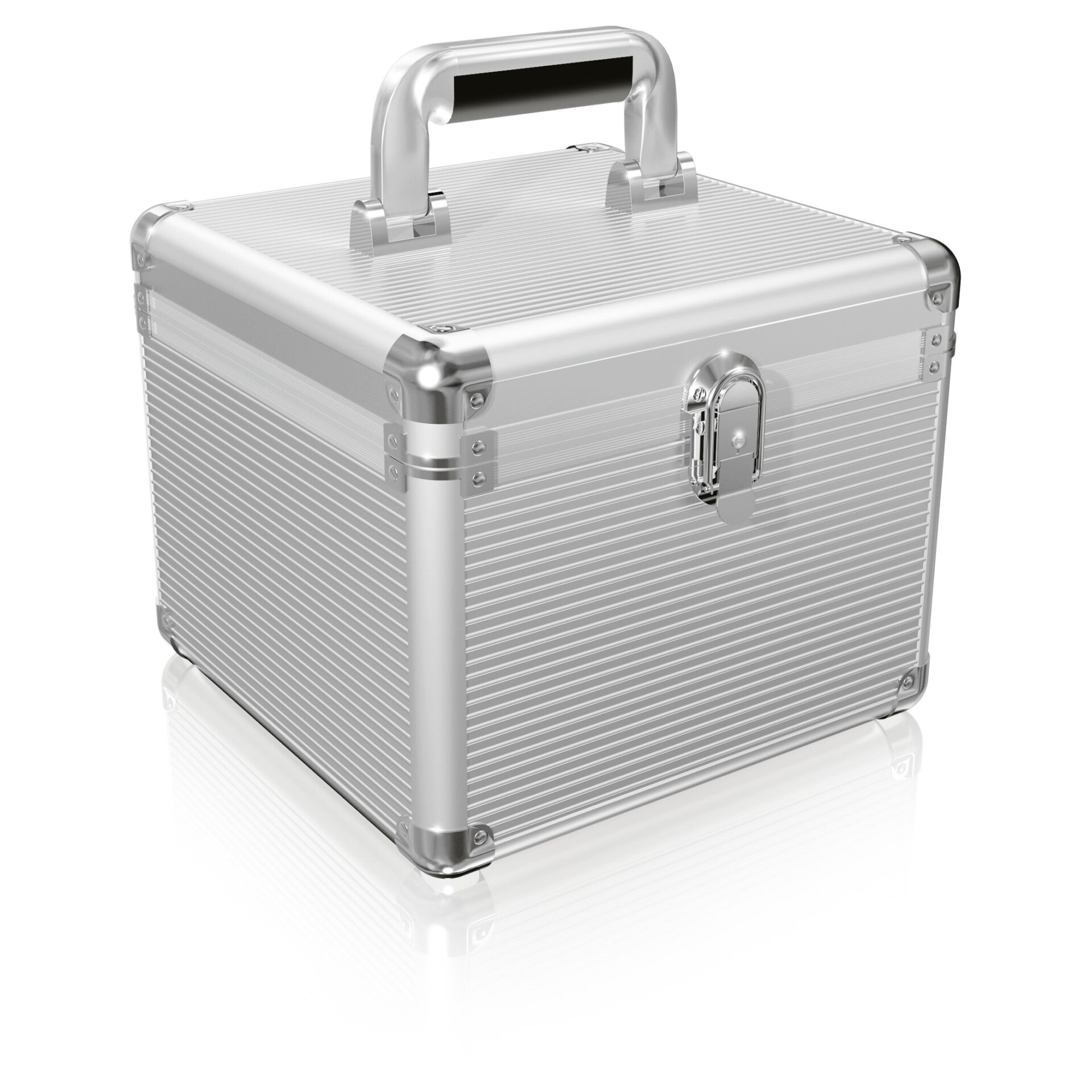 koffer, aluminium, reisedose, schultertasche, metallisch
