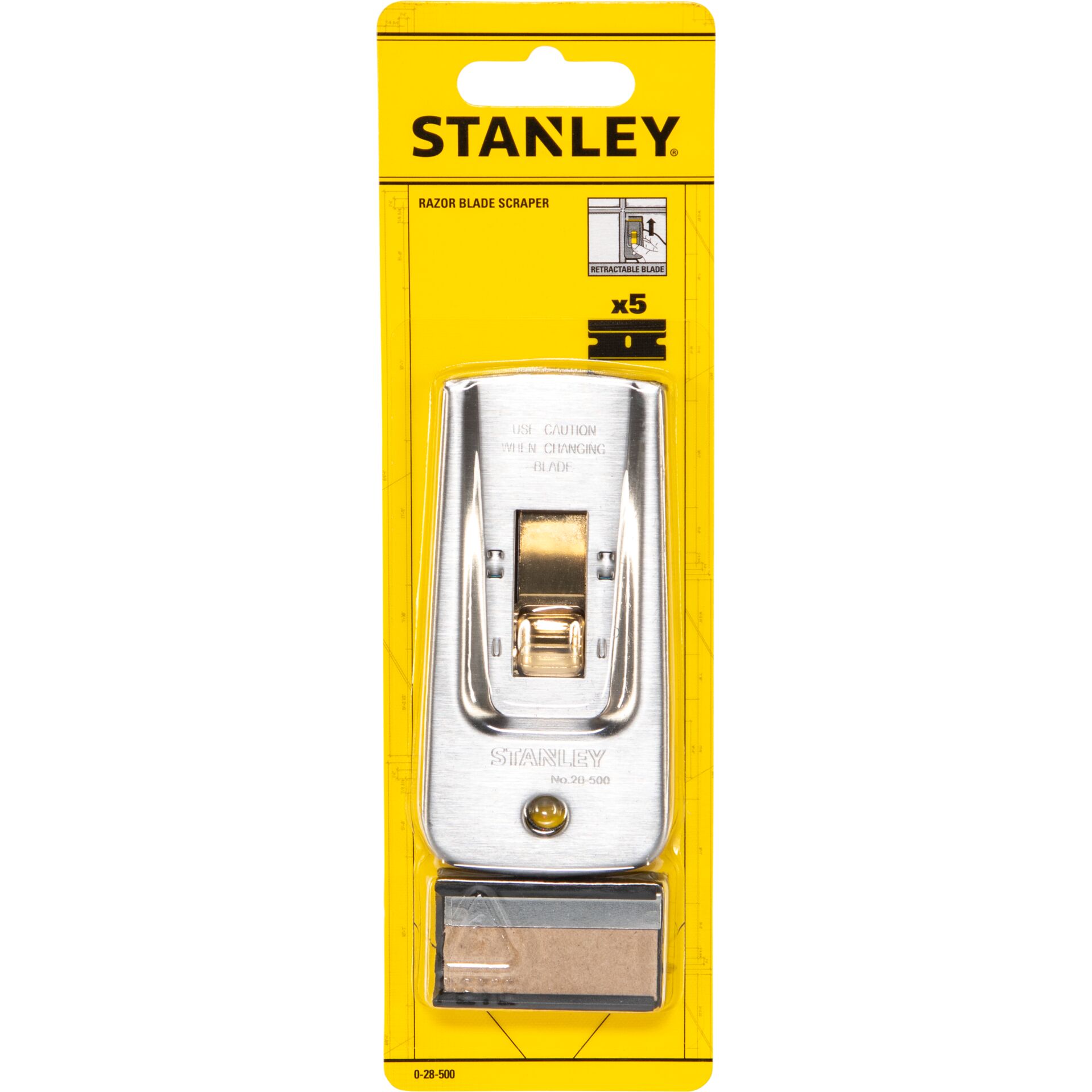 Razor, Razor blade scraper, Scraper, Metal body, Replacement blade