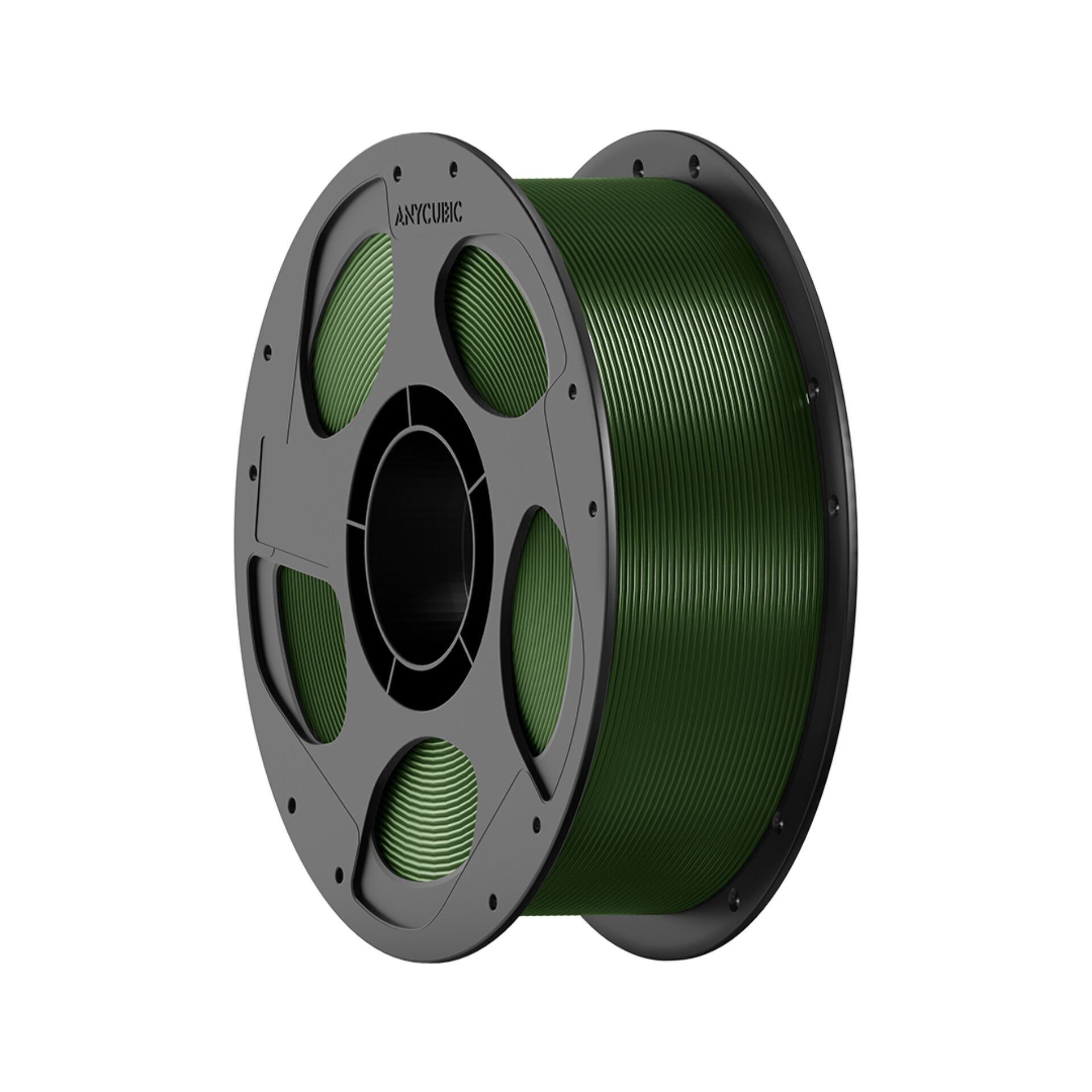 3D-Printer Filament, Filament Spool, PLA Filament, Green Filament, Rolled filament