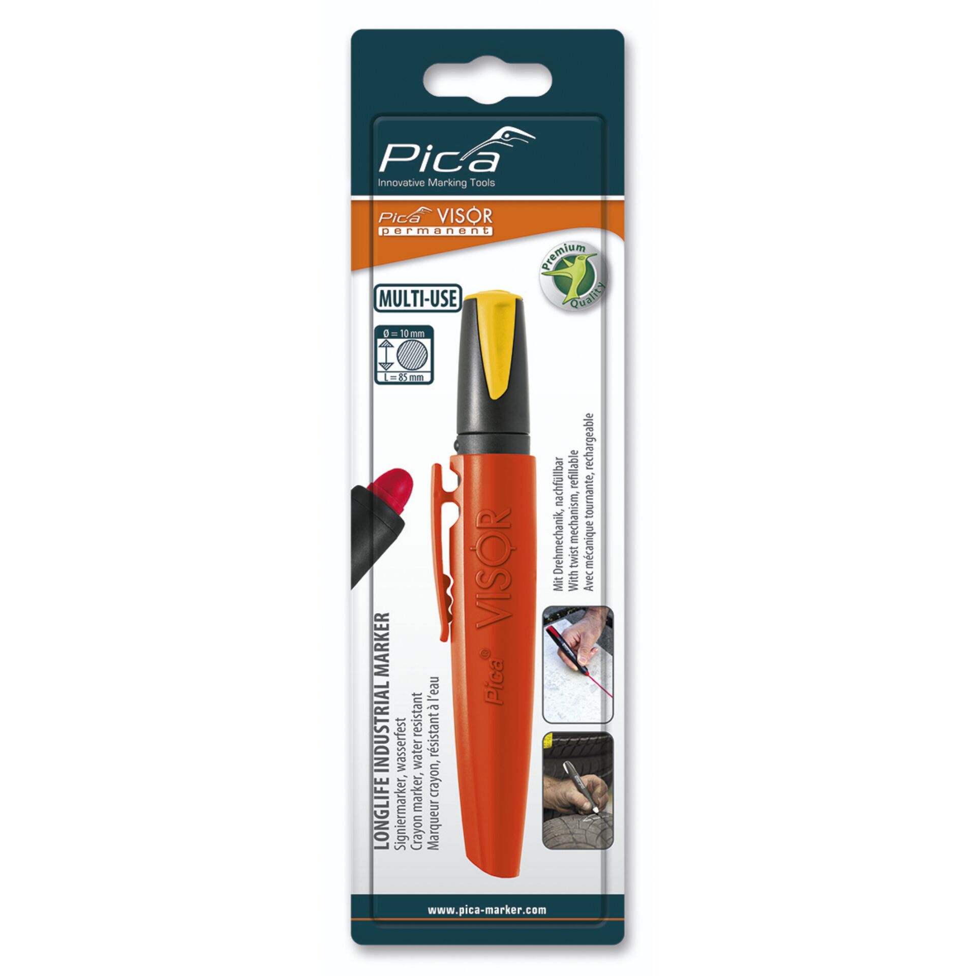 Pica VISOR permanent Marker  gelb / SB