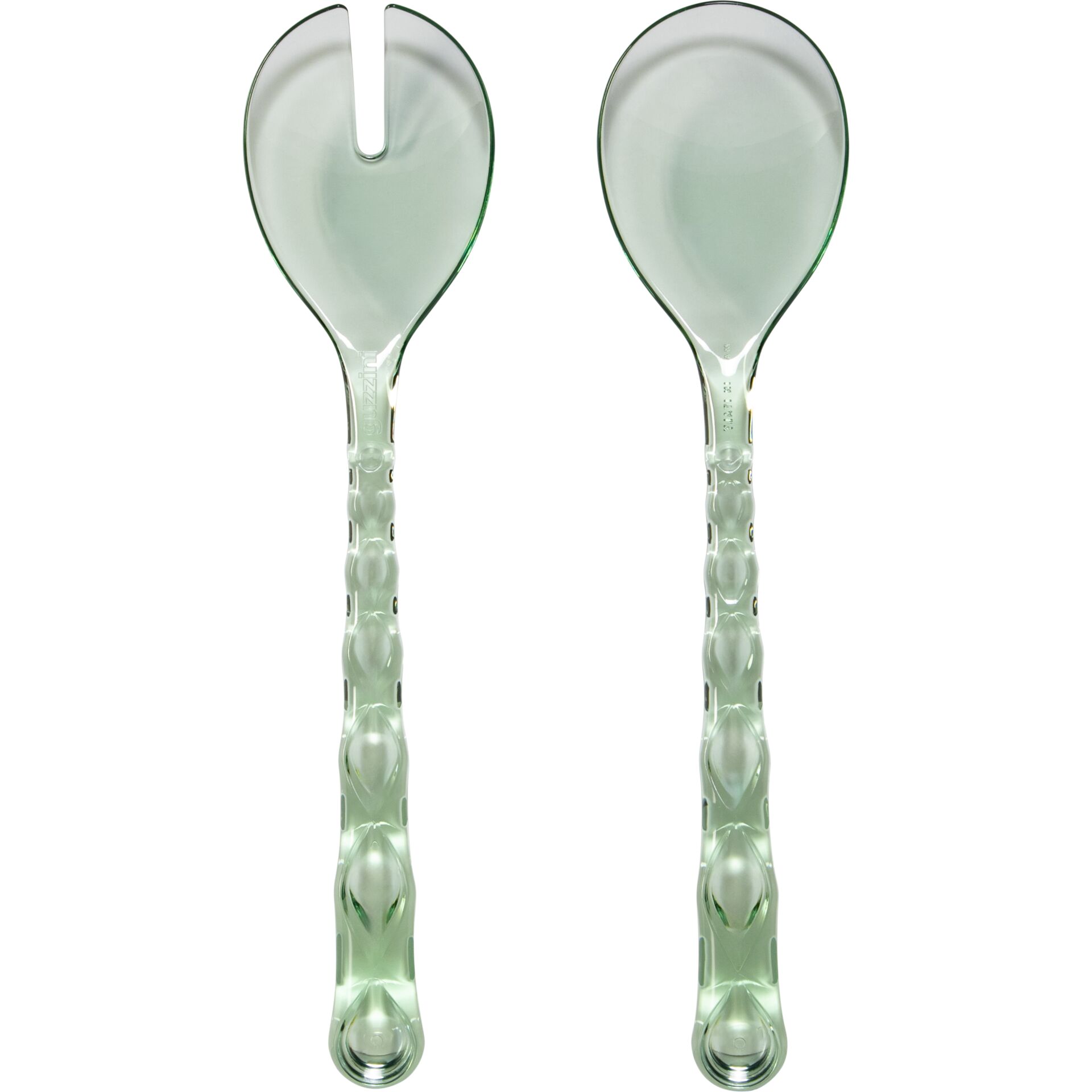 Eislöffel, Löffel, Metall, grüner Griff, Zweier-Set