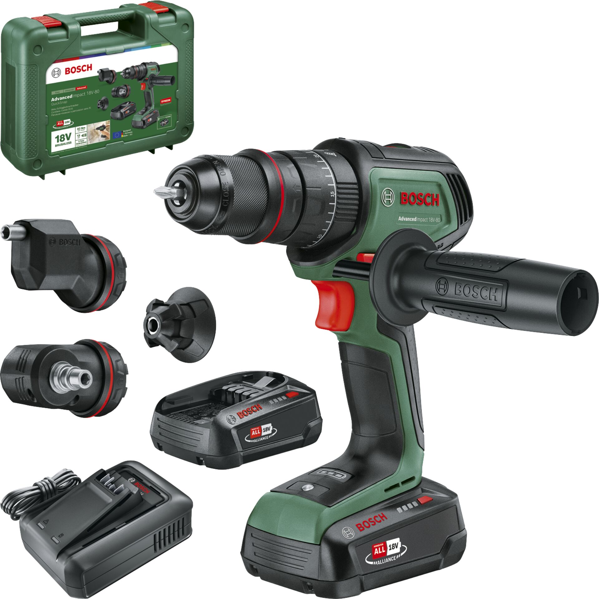 Akku-Bohrschrauber, Schlagbohrschrauber, 18V, Bosch, Koffer-Set